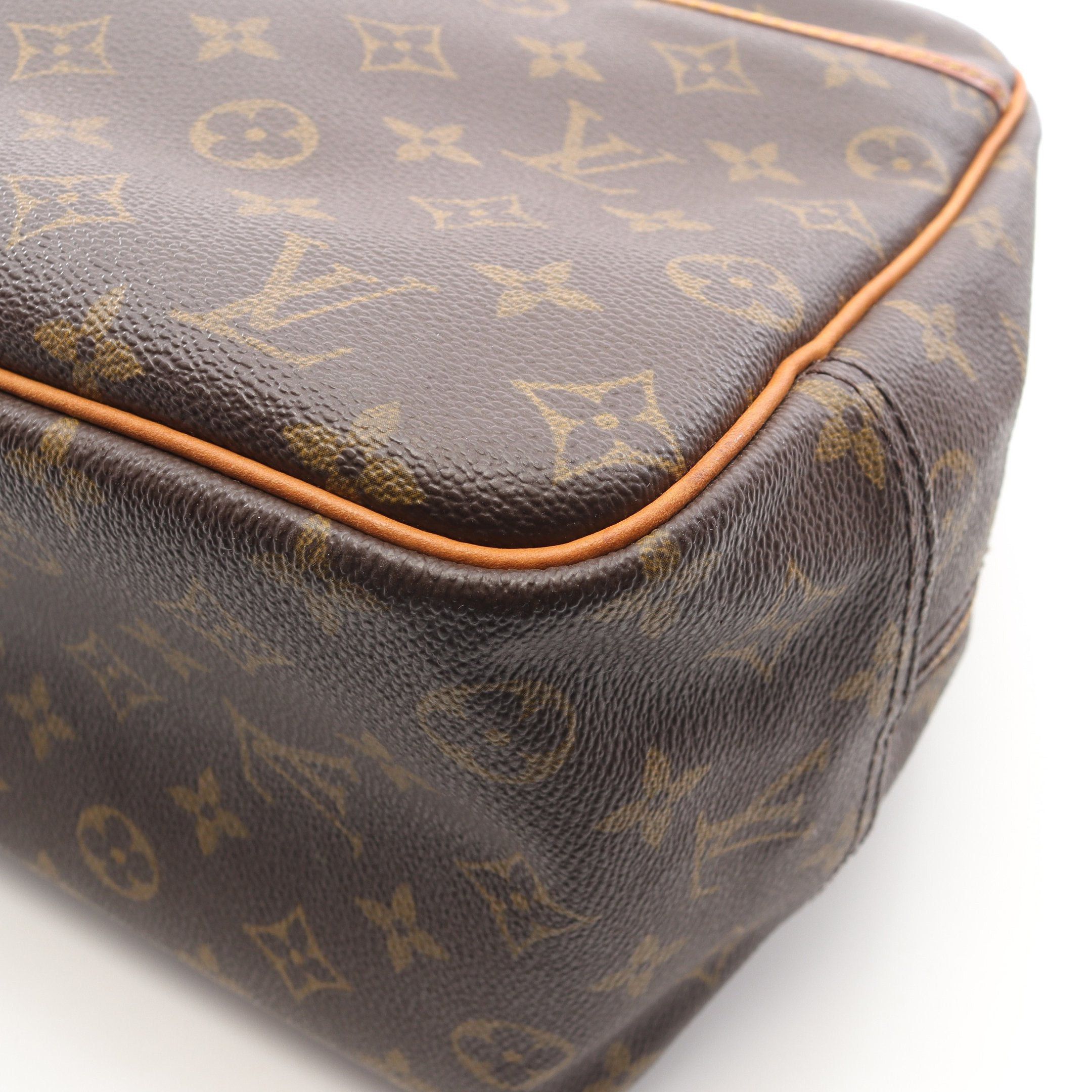 Louis Vuitton Louis Vuitton Deauville Bowling Vanity Monogram Handbag Leather Brown Size ONE SIZE - 11 Thumbnail