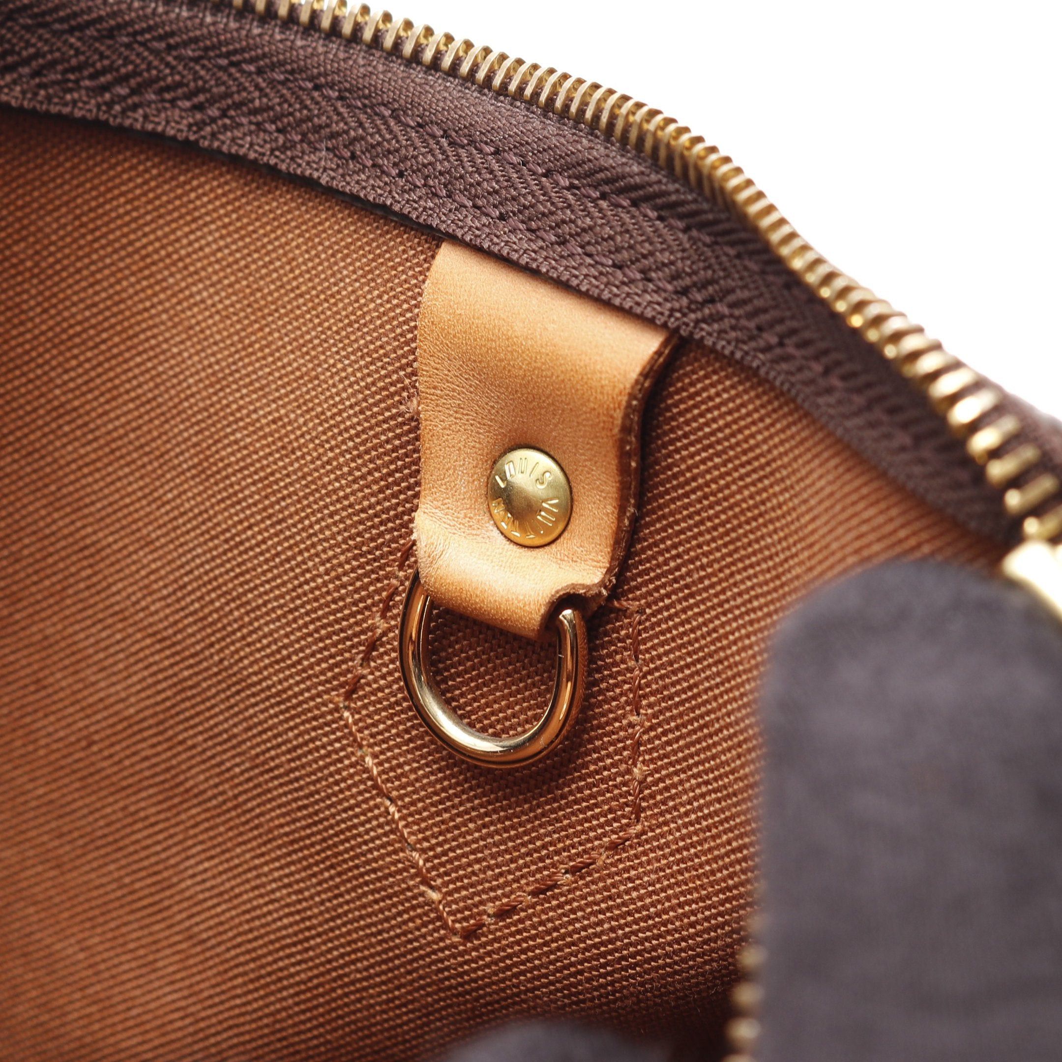 Louis Vuitton Louis Vuitton Speedy 30 Monogram Handbag Leather Brown Size ONE SIZE - 10 Thumbnail