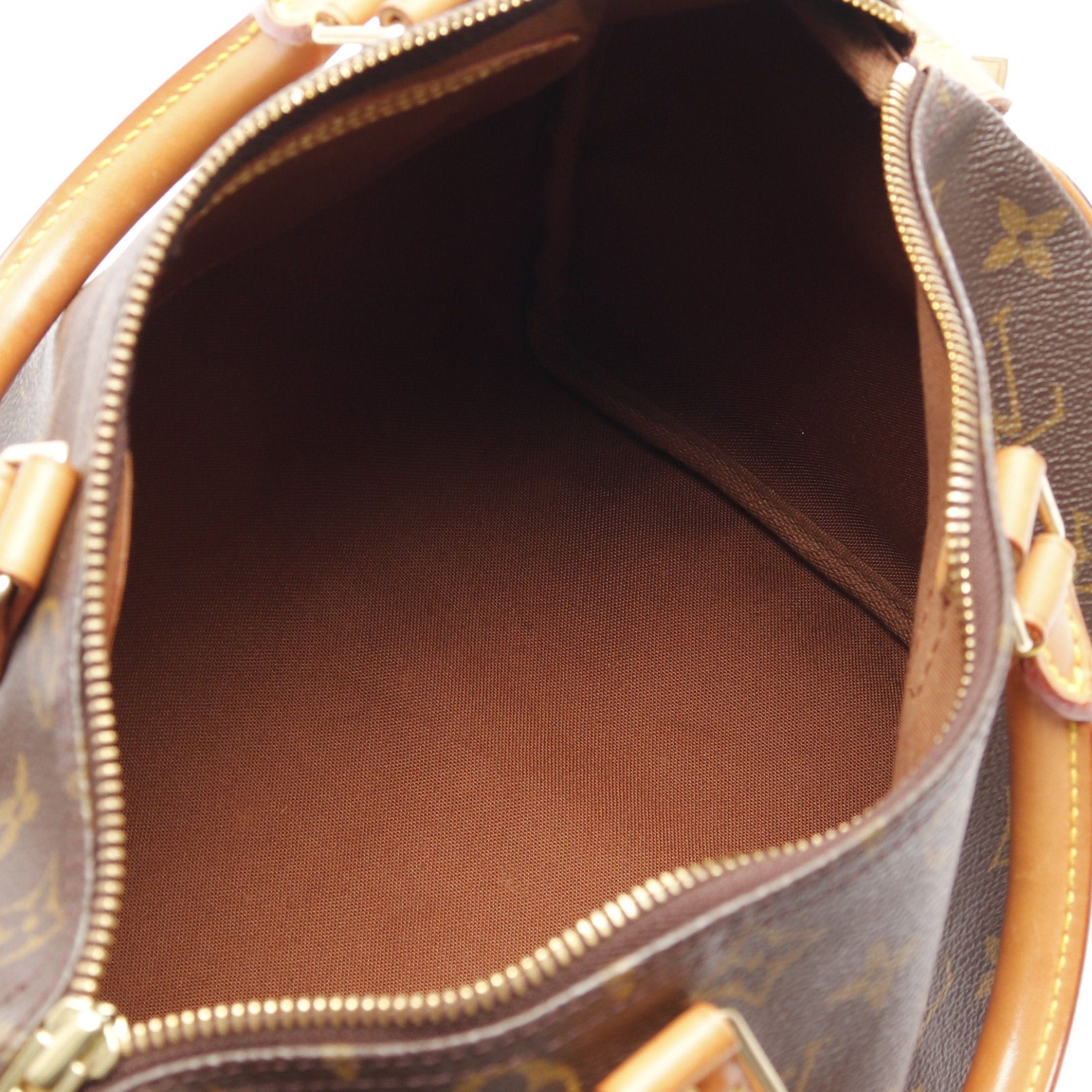 Louis Vuitton Louis Vuitton Speedy 30 Monogram Handbag Leather Brown Size ONE SIZE - 3 Thumbnail