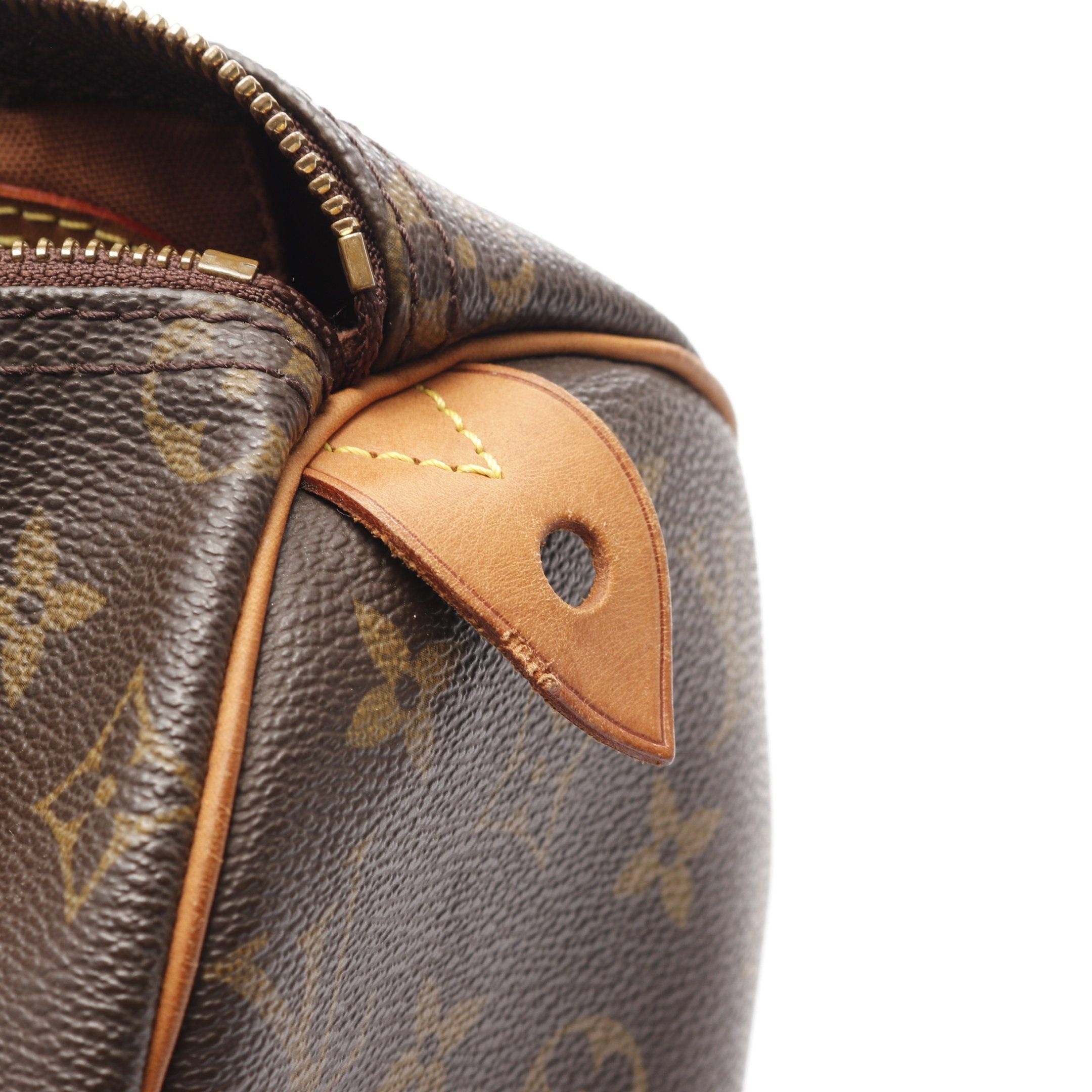 Louis Vuitton Louis Vuitton Speedy 25 Monogram Handbag Leather Brown Size ONE SIZE - 10 Thumbnail