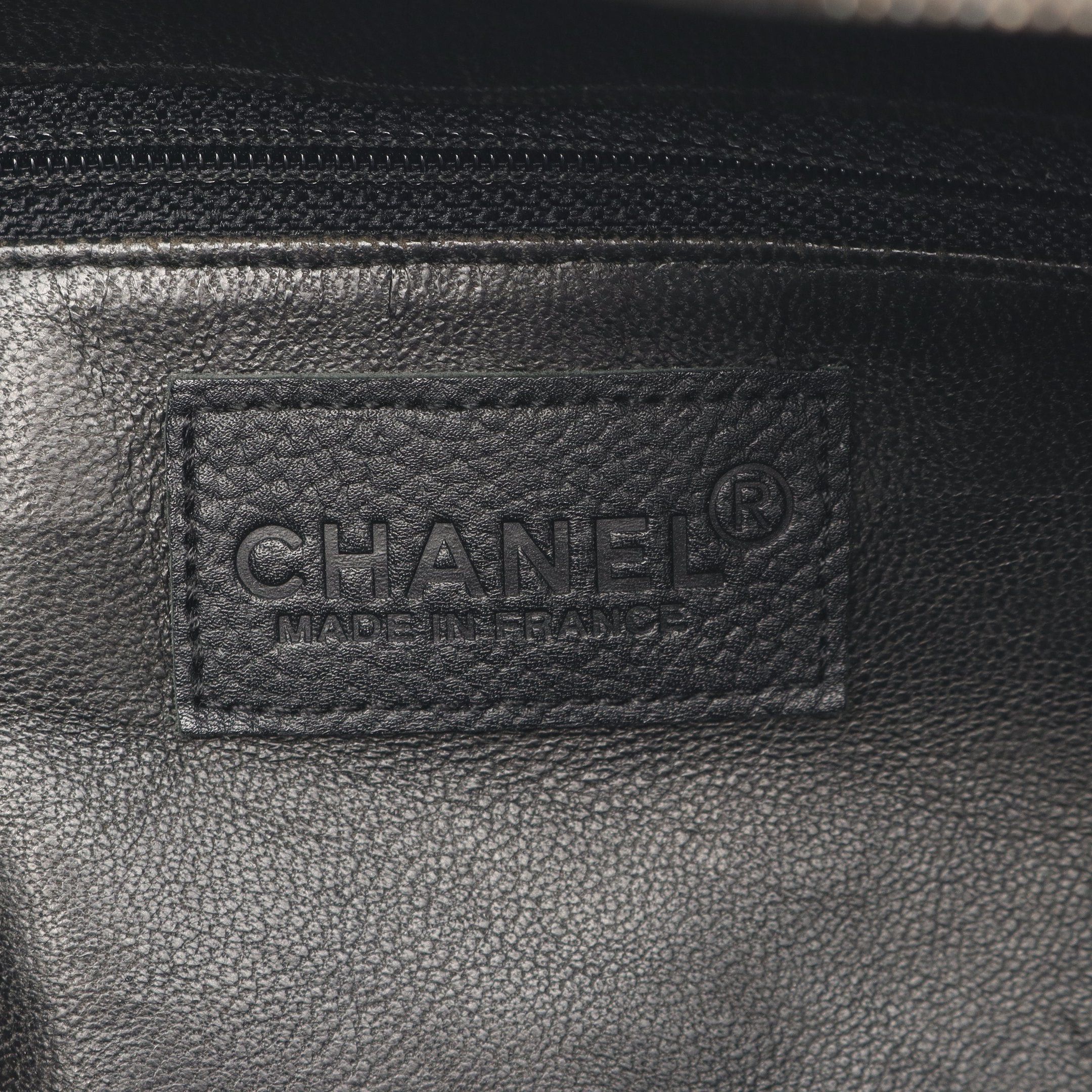 Chanel Chanel Matelasse Logo Mini Boston Bag Handbag Caviar Skin Black Silver Hardware Size ONE SIZE - 4 Thumbnail