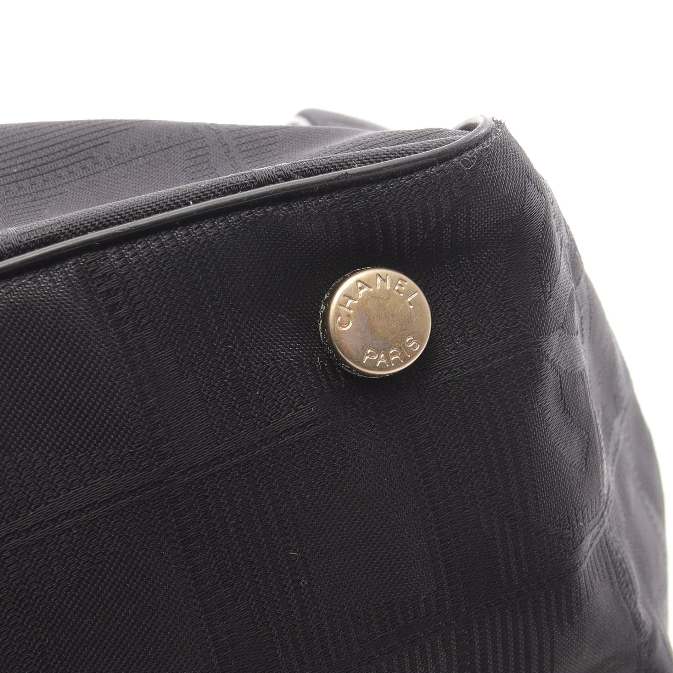 Chanel Chanel New Travel Line Mm Handbag Tote Bag Nylon Canvas Leather Black Gold Hardware Size ONE SIZE - 8 Thumbnail