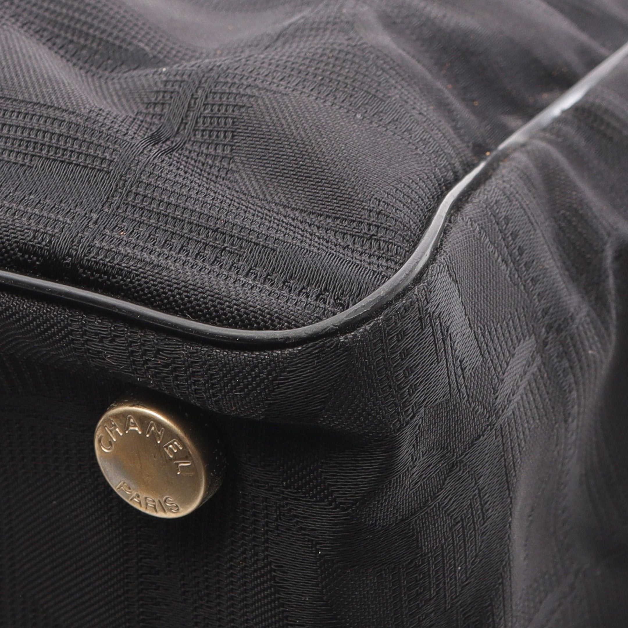 Chanel Chanel New Travel Line Mm Handbag Tote Bag Nylon Canvas Leather Black Gold Hardware Size ONE SIZE - 6 Thumbnail