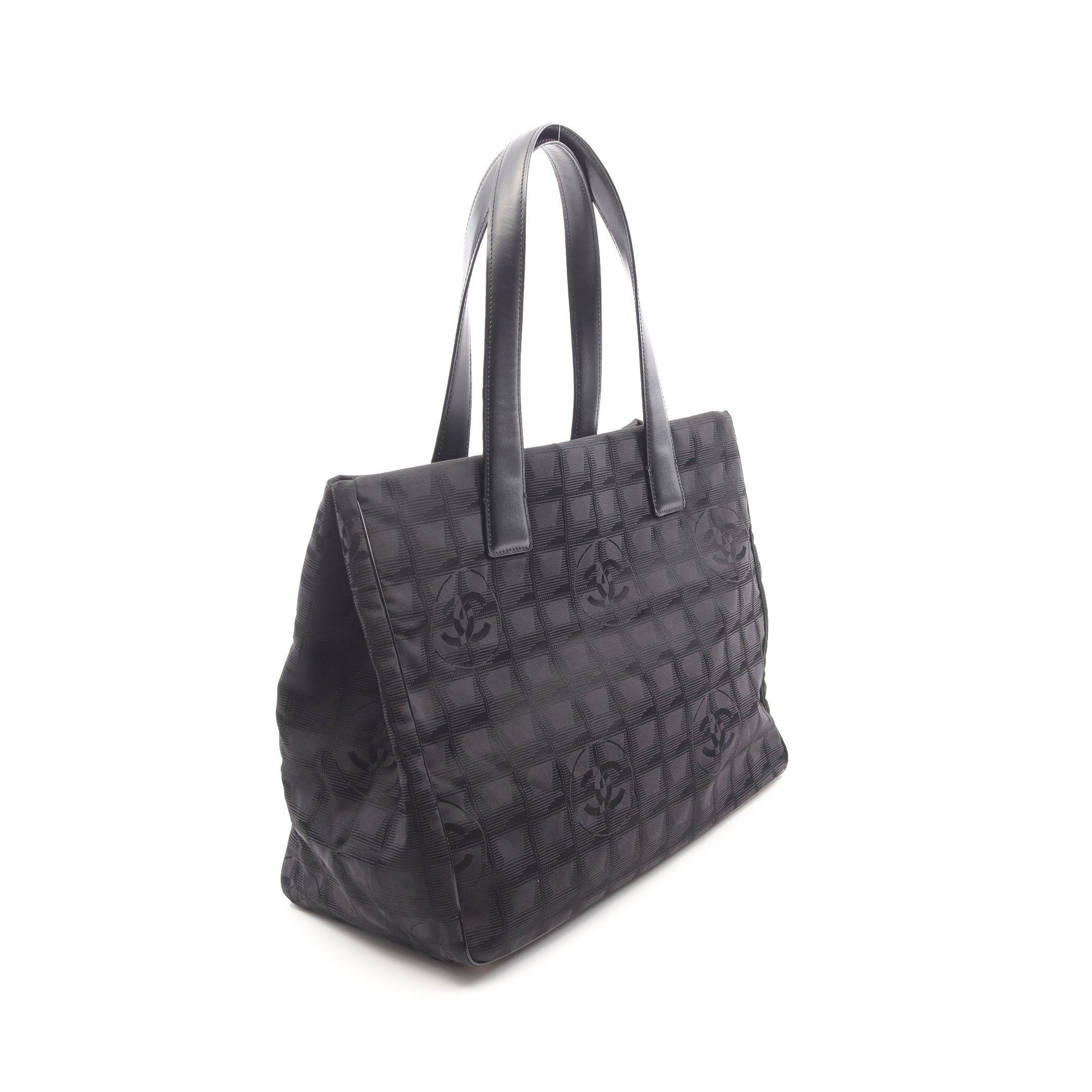 Chanel Chanel New Travel Line Mm Handbag Tote Bag Nylon Canvas Leather Black Gold Hardware Size ONE SIZE - 2 Thumbnail