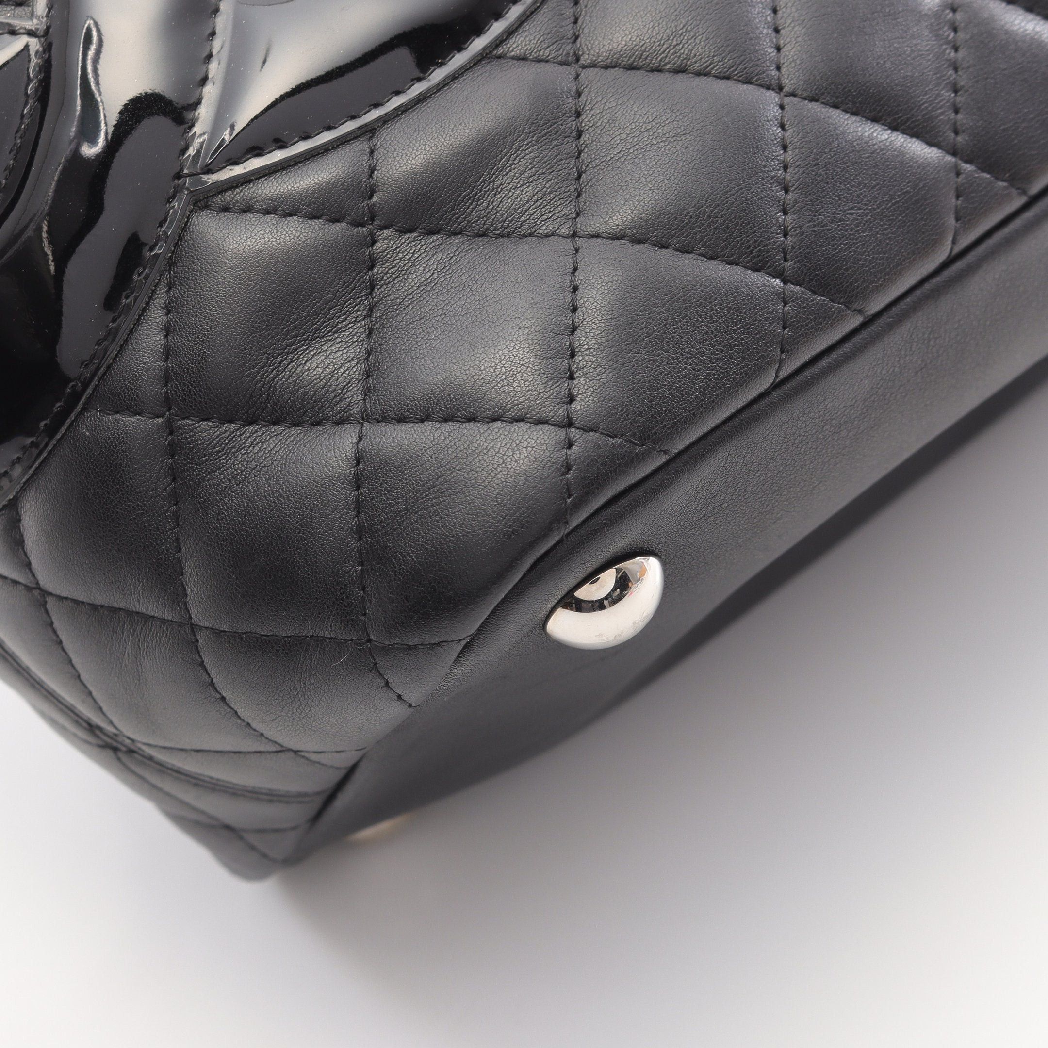 Chanel Chanel Cambon Line Large Shoulder Bag Tote Leather Black White Silver Hardware Size ONE SIZE - 9 Thumbnail