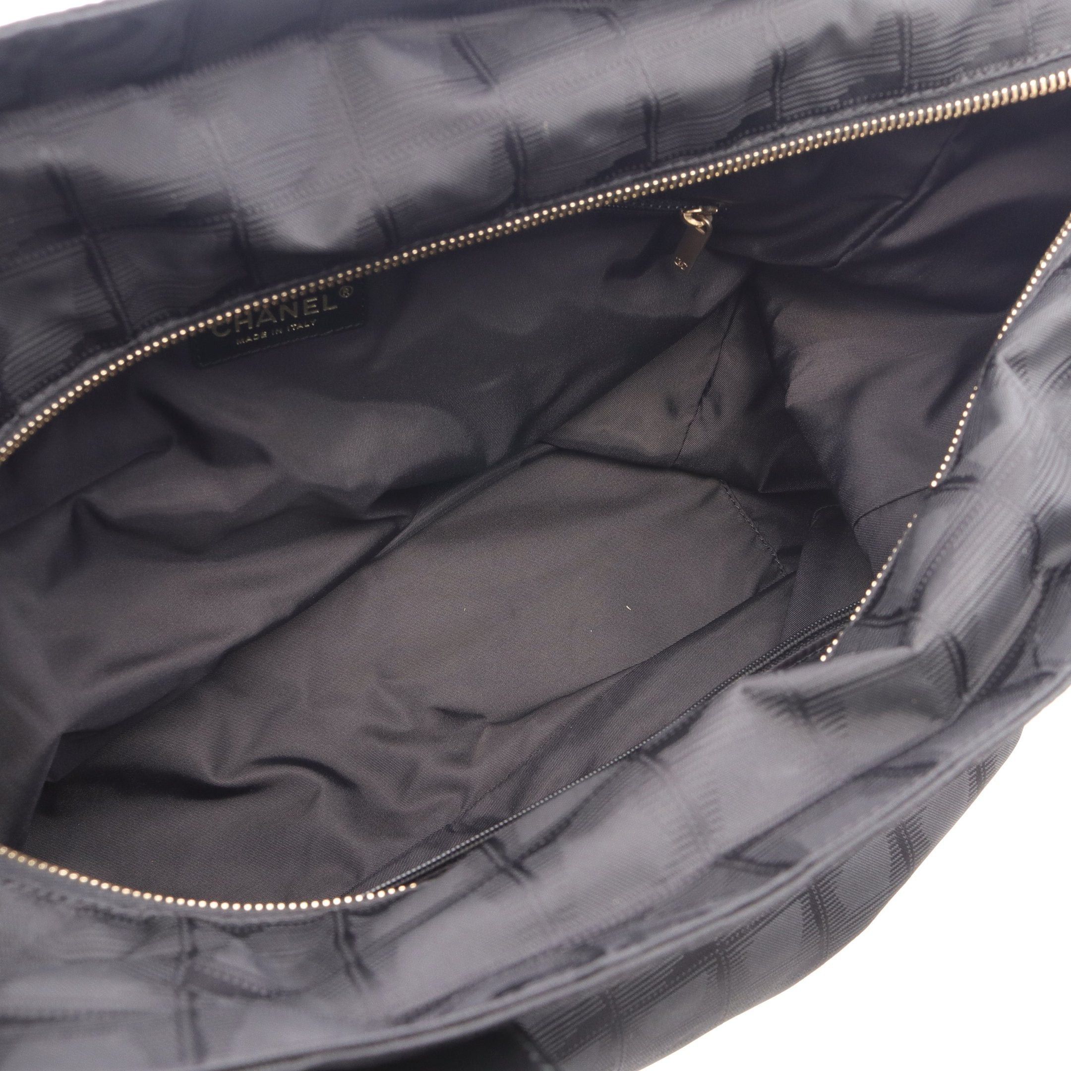 Chanel Chanel New Travel Line Gm Shoulder Bag Tote Nylon Canvas Leather Black Gold Hardware Size ONE SIZE - 3 Thumbnail