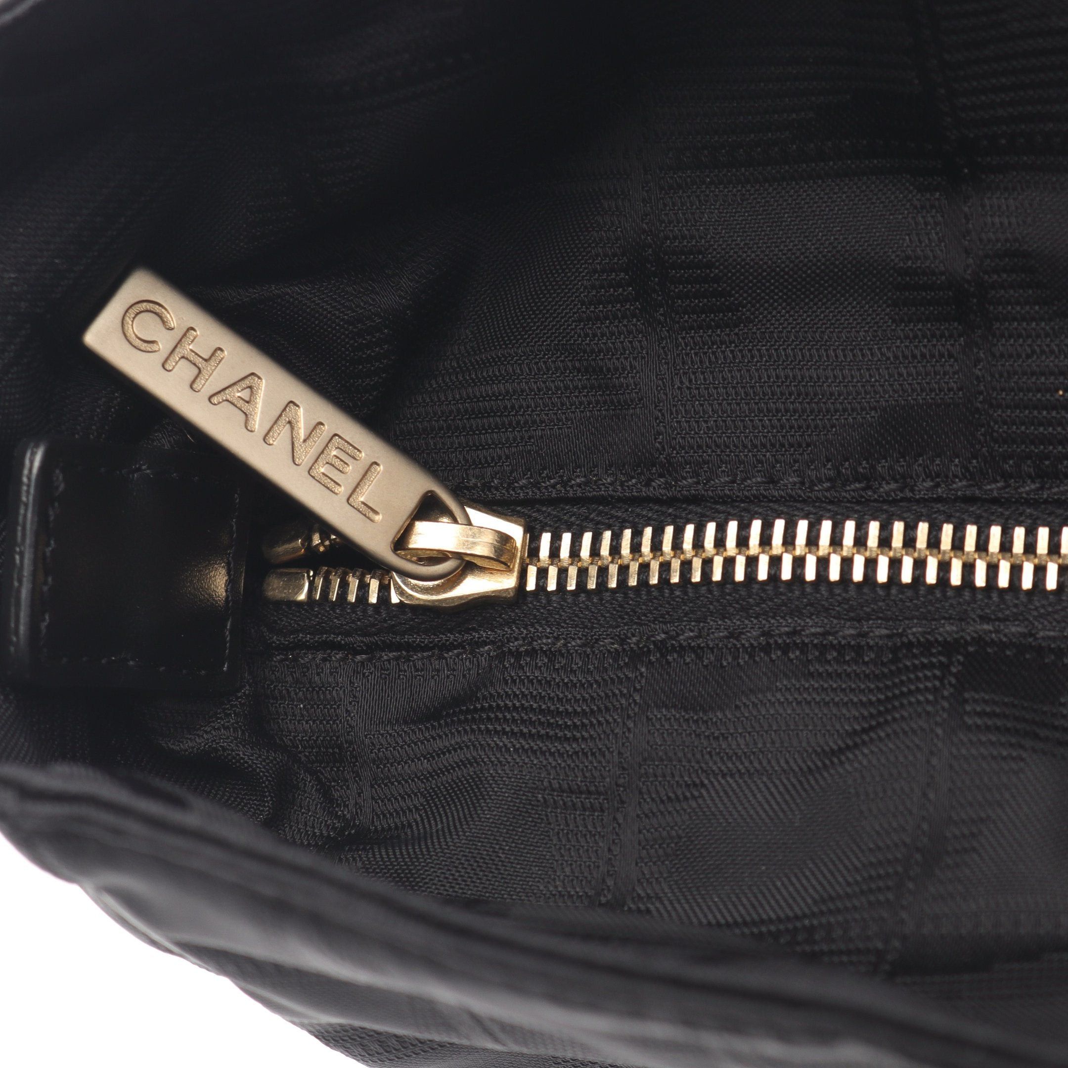 Chanel Chanel New Travel Line Gm Shoulder Bag Tote Nylon Canvas Leather Black Gold Hardware Size ONE SIZE - 9 Thumbnail