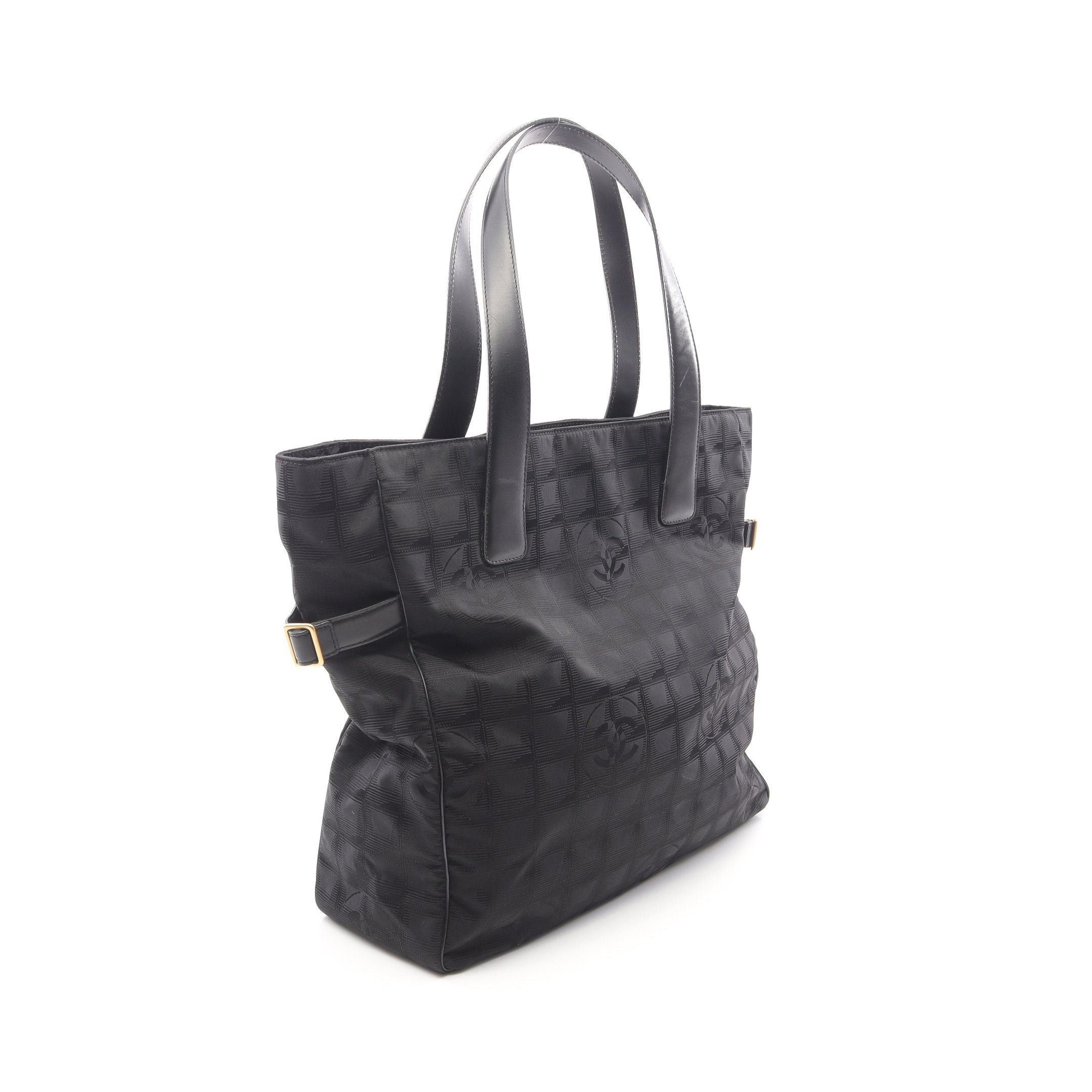 Chanel Chanel New Travel Line Gm Shoulder Bag Tote Nylon Canvas Leather Black Gold Hardware Size ONE SIZE - 2 Thumbnail