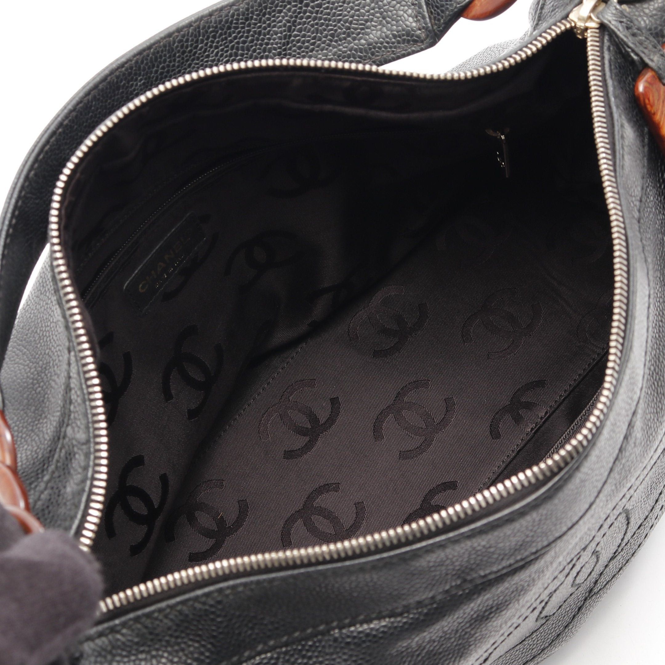Chanel Chanel Coco Mark One Shoulder Bag Caviar Skin Black Brown Silver Hardware Size ONE SIZE - 3 Thumbnail