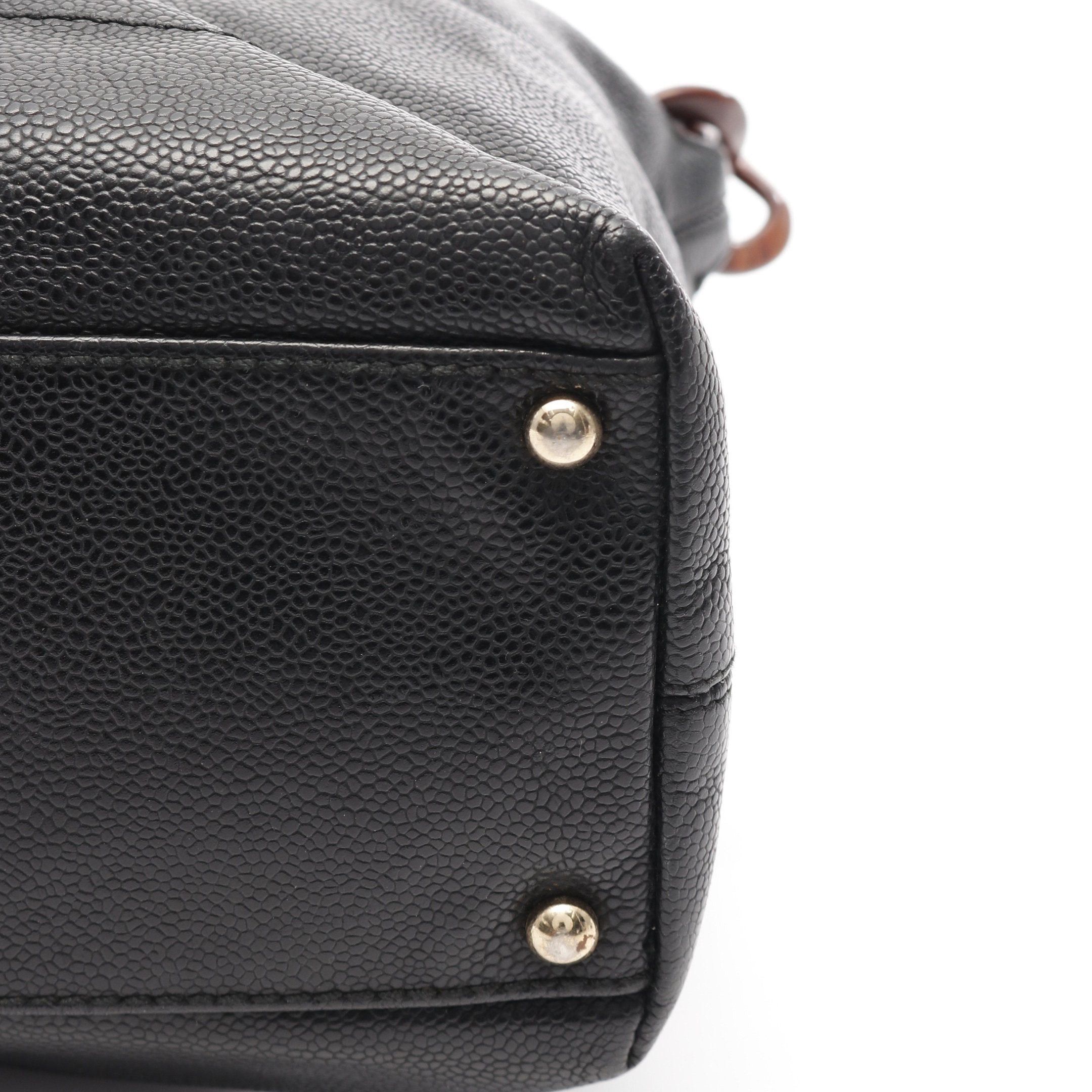 Chanel Chanel Coco Mark One Shoulder Bag Caviar Skin Black Brown Silver Hardware Size ONE SIZE - 9 Thumbnail