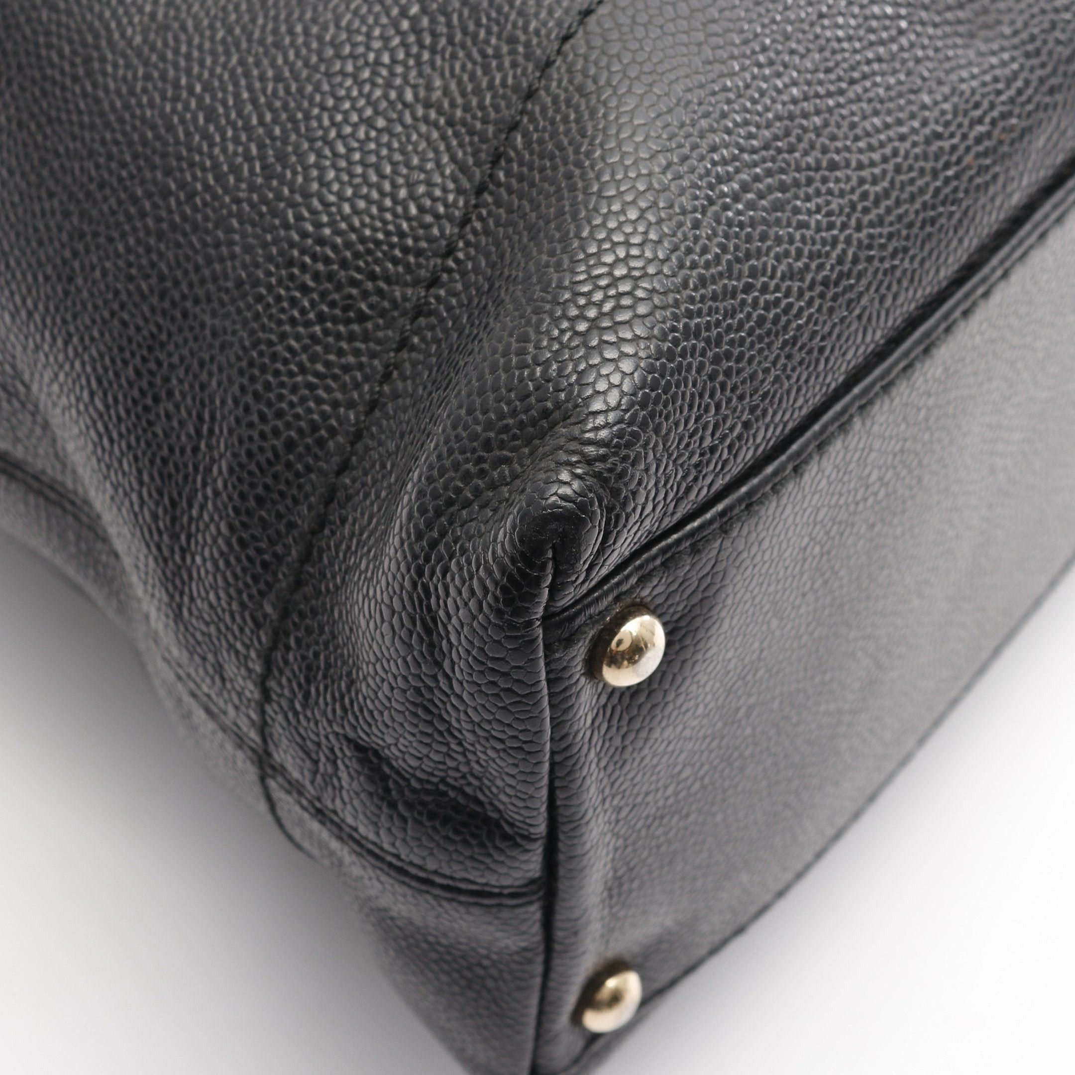 Chanel Chanel Coco Mark One Shoulder Bag Caviar Skin Black Brown Silver Hardware Size ONE SIZE - 6 Thumbnail