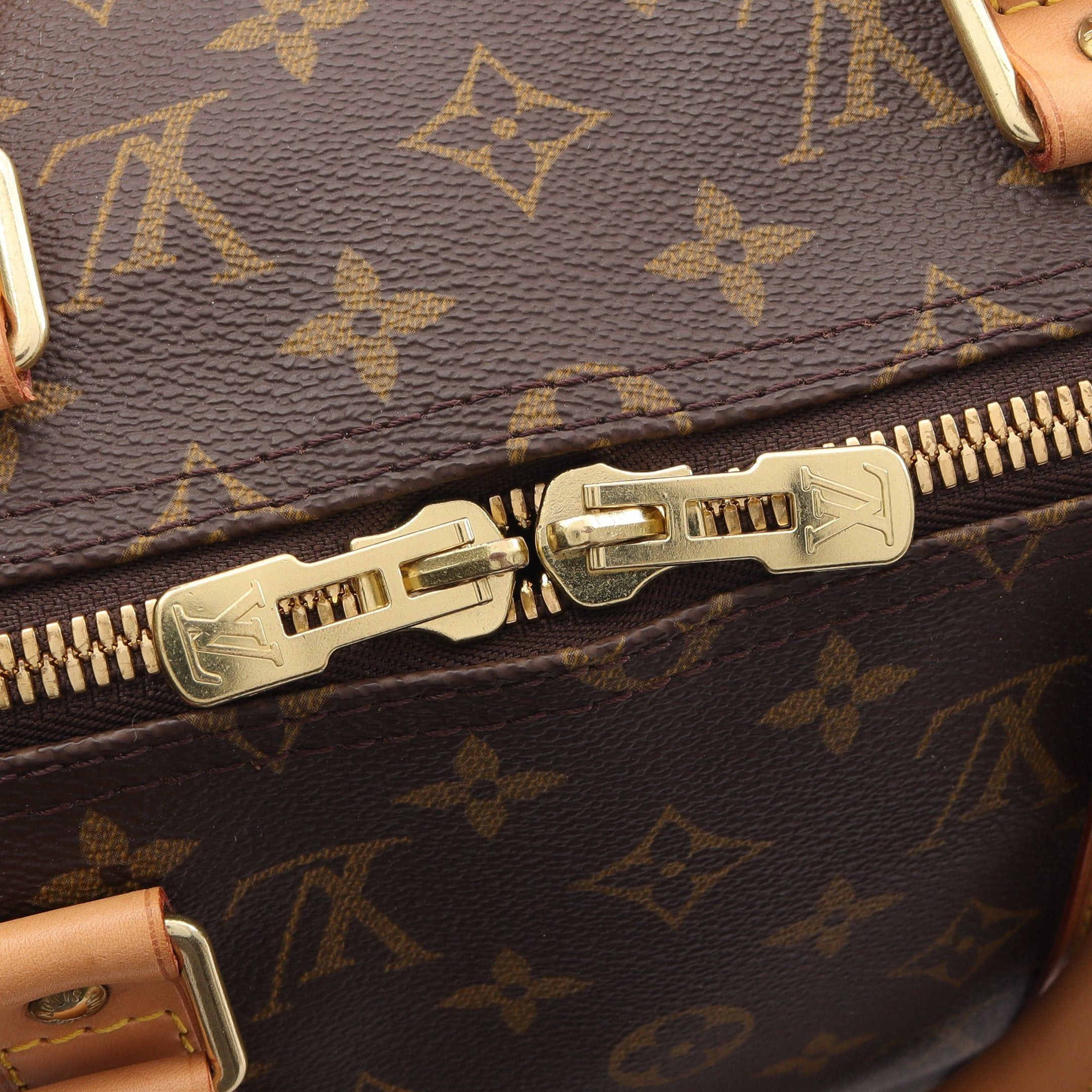 Louis Vuitton Louis Vuitton Keepall 50 Monogram Boston Bag Leather Brown Size ONE SIZE - 10 Thumbnail
