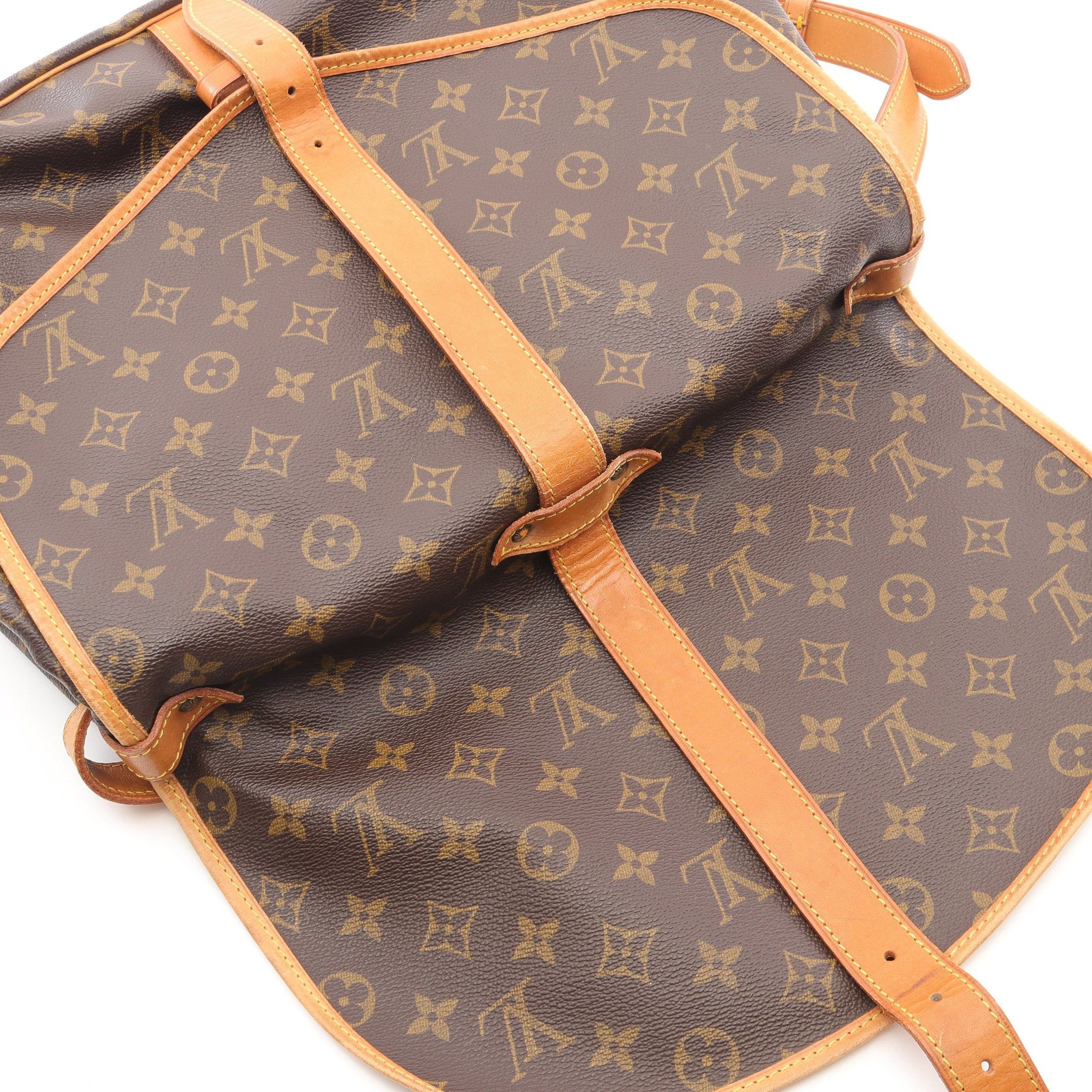 Louis Vuitton Louis Vuitton Saumur 35 Monogram Shoulder Bag Leather Brown Size ONE SIZE - 10 Thumbnail