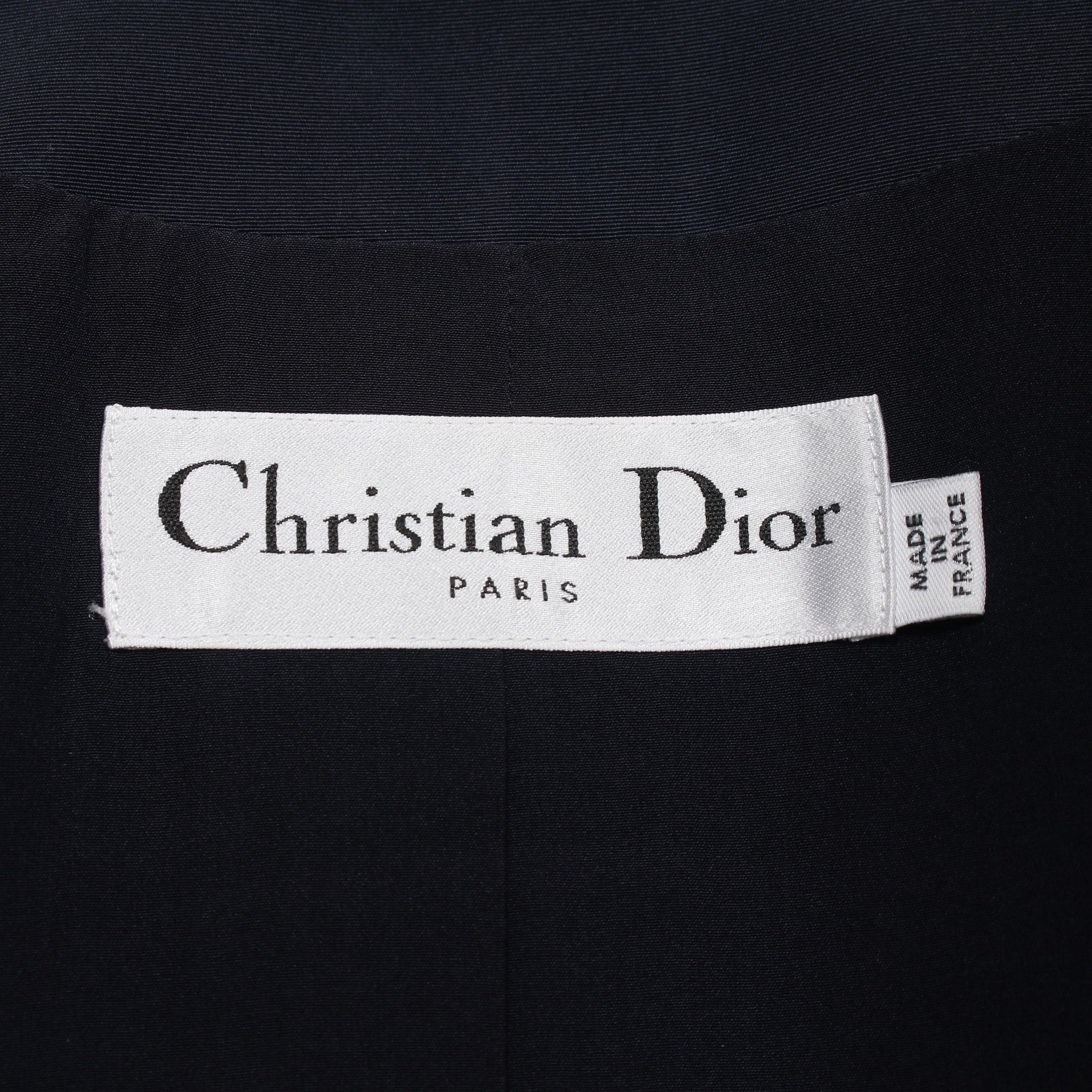 Dior Dior Front Zip Tunic Blouse Silk Navy Size ONE SIZE - 3 Thumbnail