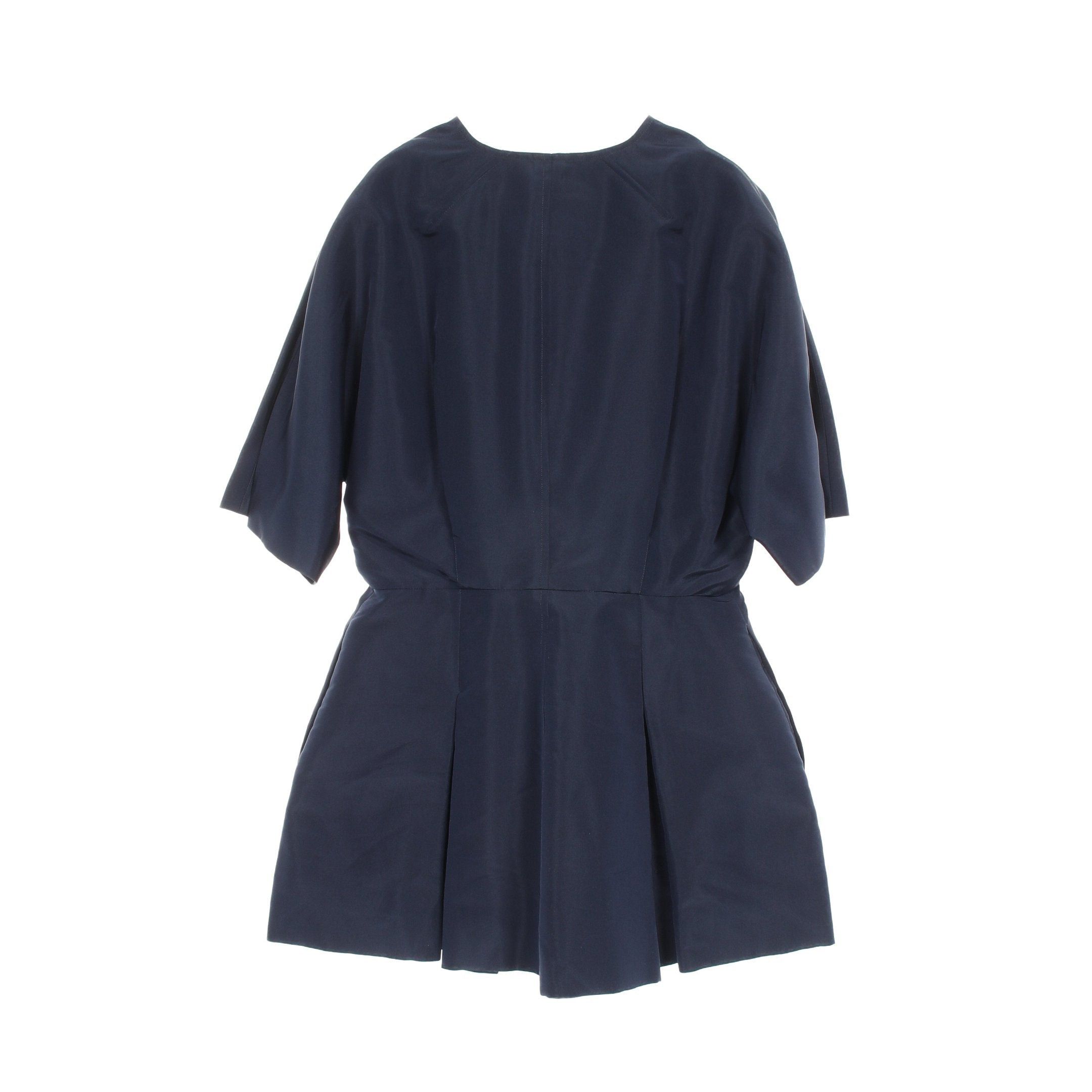 Dior Dior Front Zip Tunic Blouse Silk Navy Size ONE SIZE - 2 Thumbnail