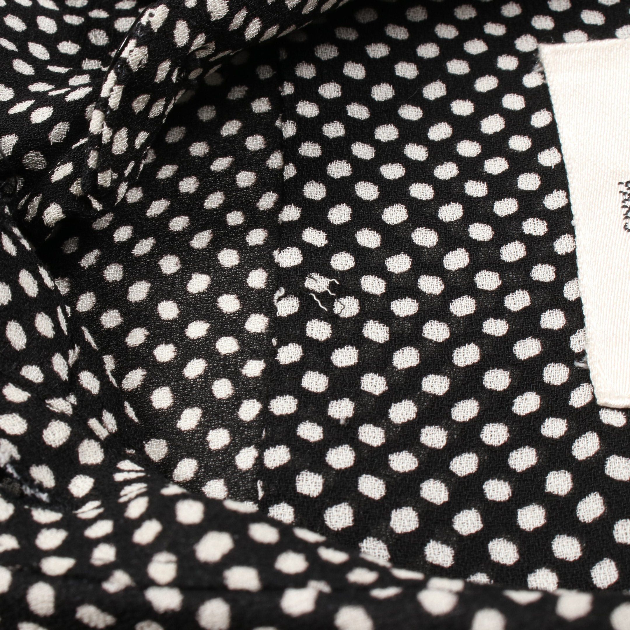 Celine Celine Shirt Dot Rayon Black White Size ONE SIZE - 5 Thumbnail