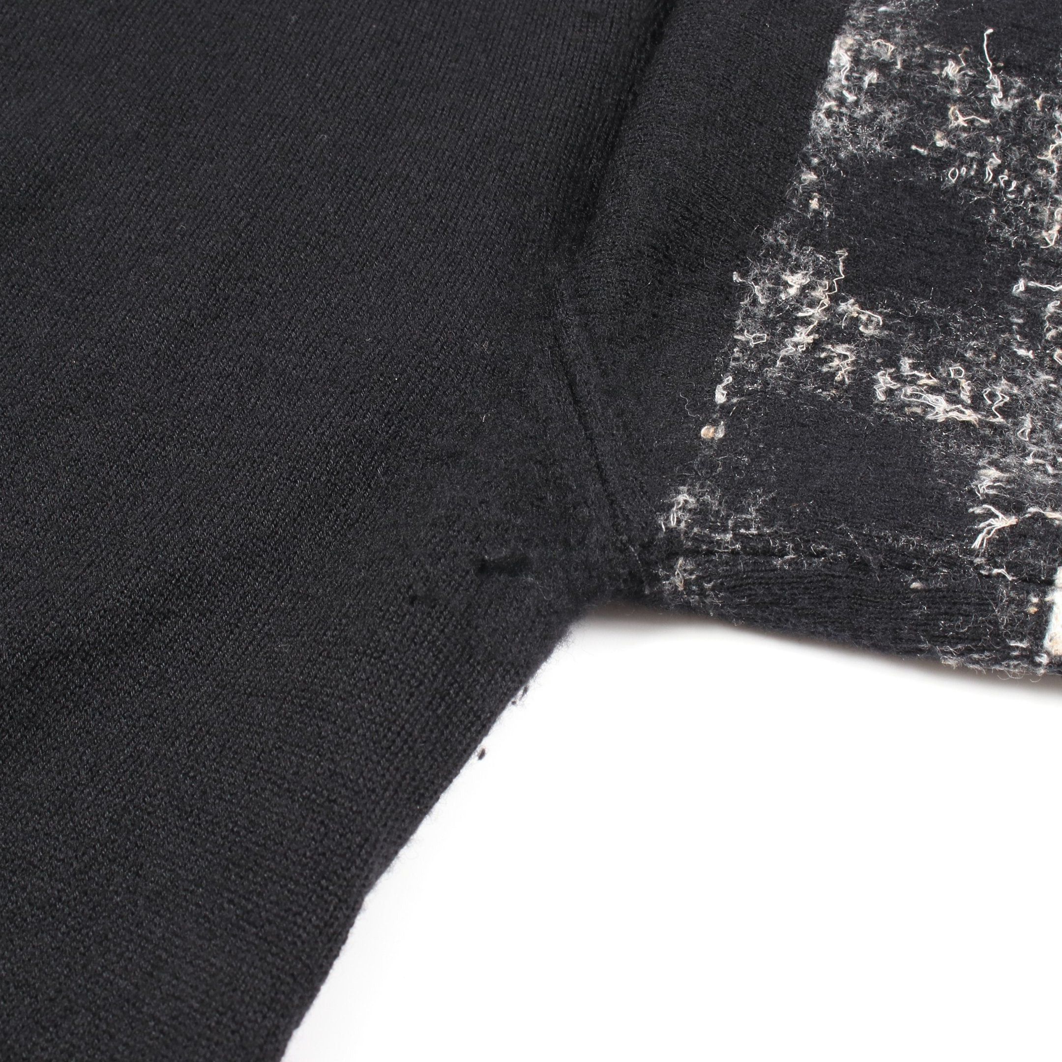 Chanel Chanel Tweed Knit Short Sleeve Cashmere Black White Ivory Size ONE SIZE - 7 Thumbnail