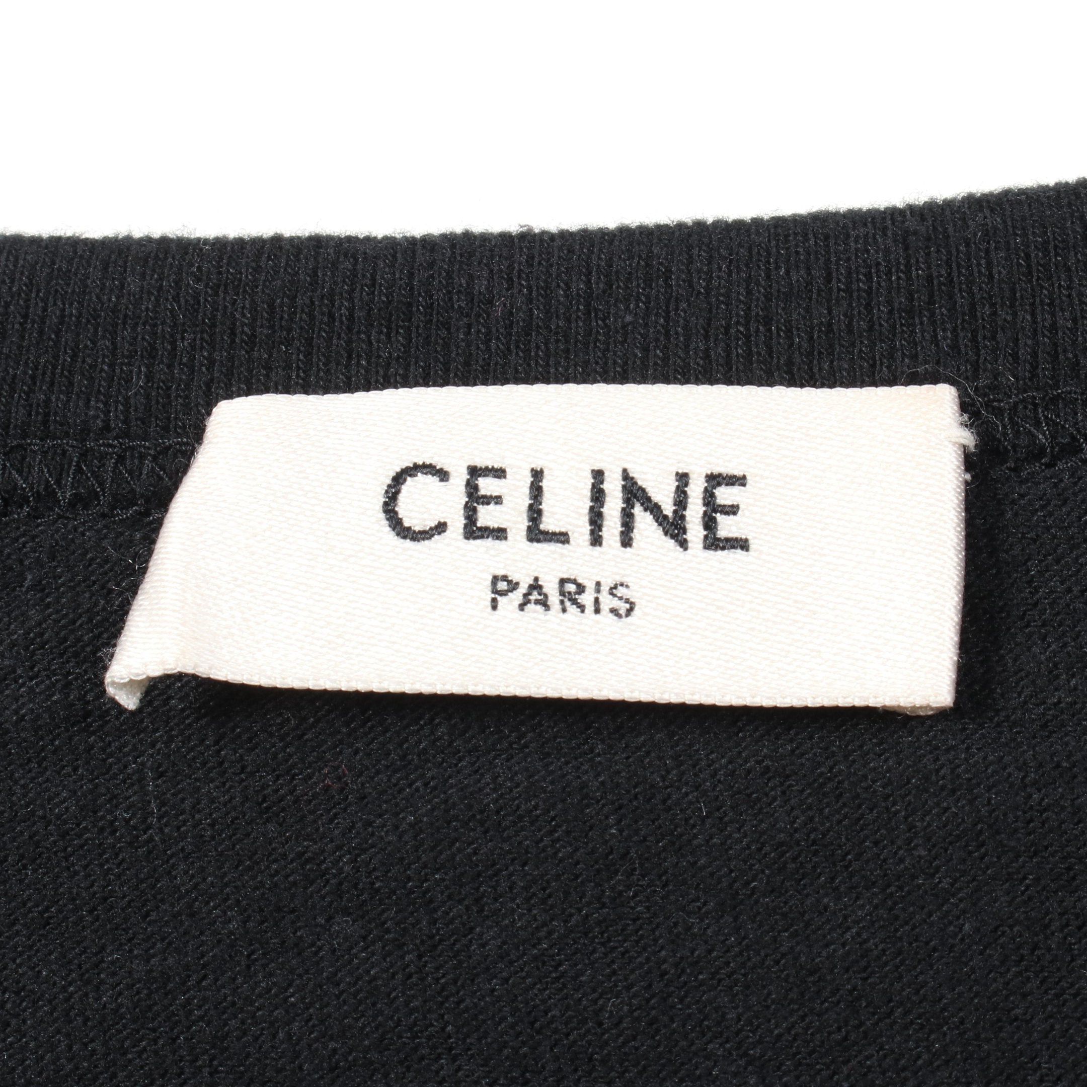 Celine Celine Cut And Sew Logo Print Cotton Black White Size ONE SIZE - 3 Thumbnail