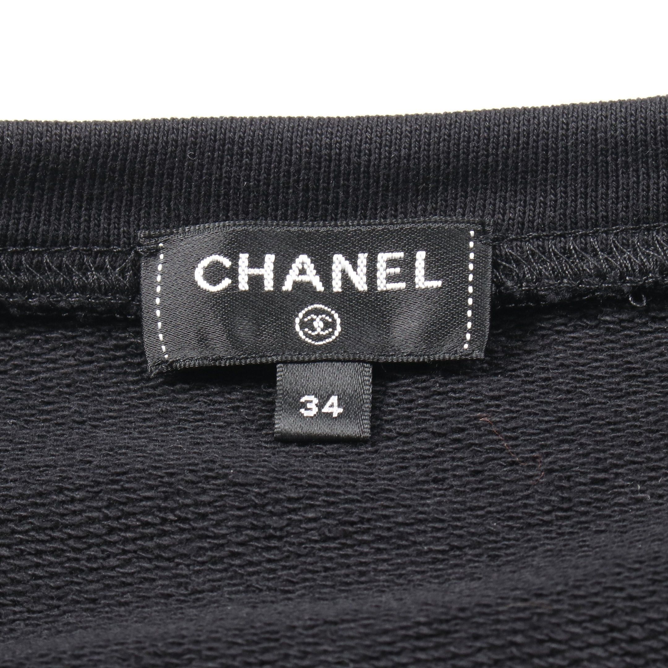 Chanel Chanel T-Shirt Logo Cotton Black Size ONE SIZE - 3 Thumbnail