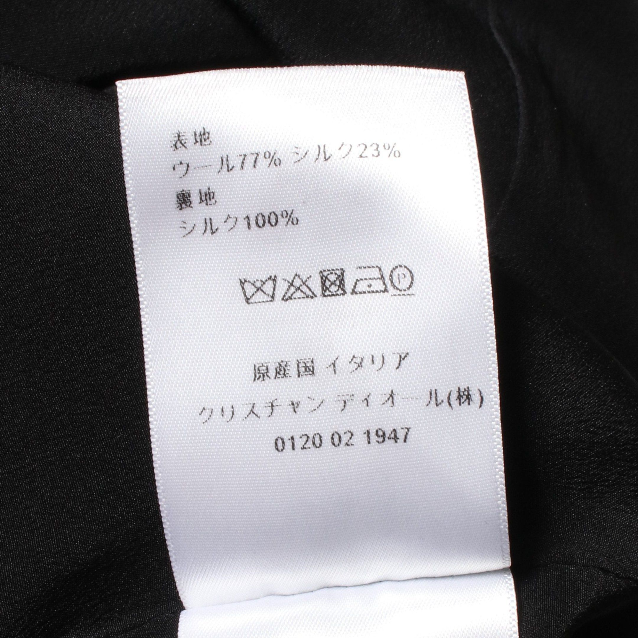 Dior Dior One Piece Stand Collar Wool Silk Black Size ONE SIZE - 4 Thumbnail