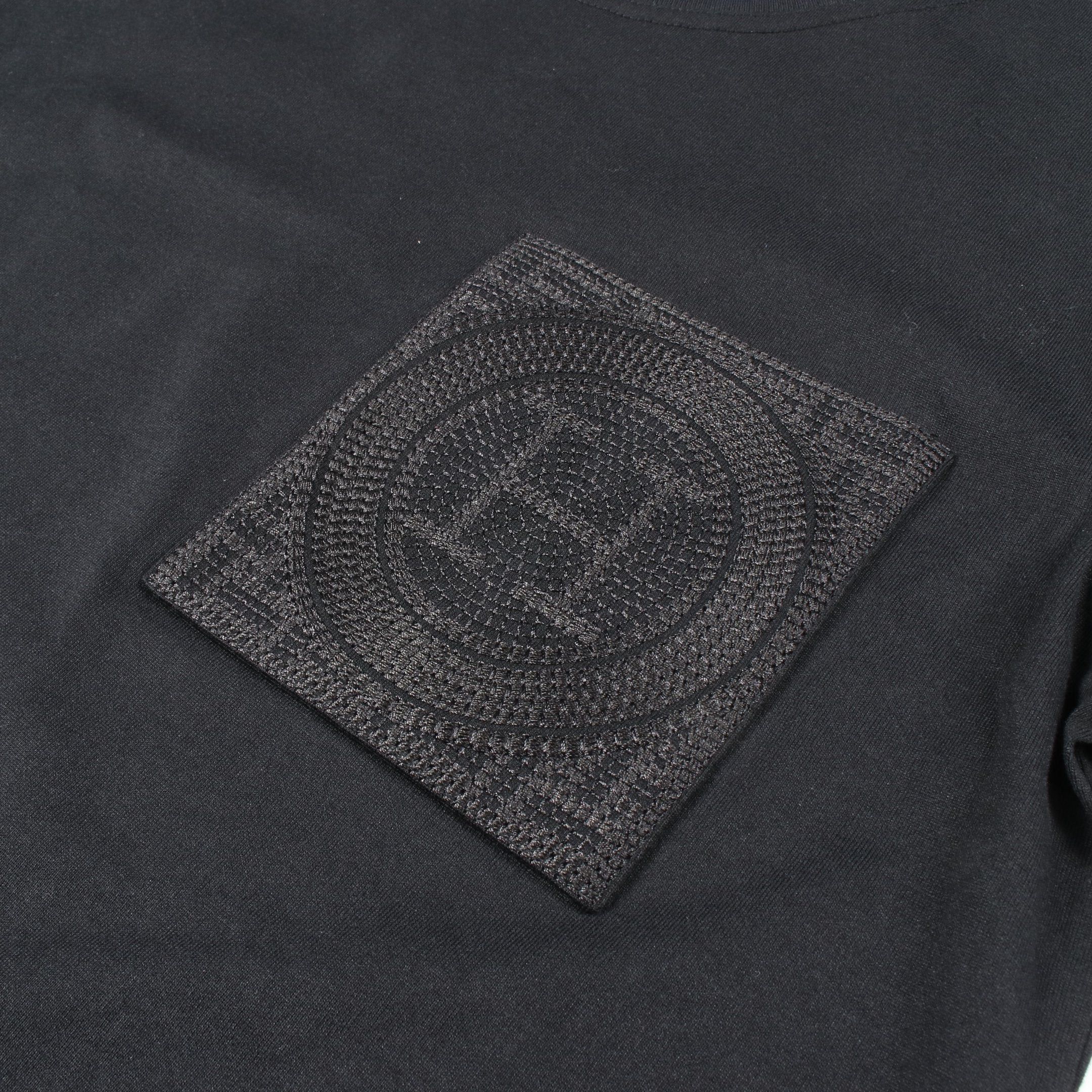 Hermes Hermes T-Shirt One Piece Embroidered Pocket Cotton Black Size ONE SIZE - 5 Thumbnail