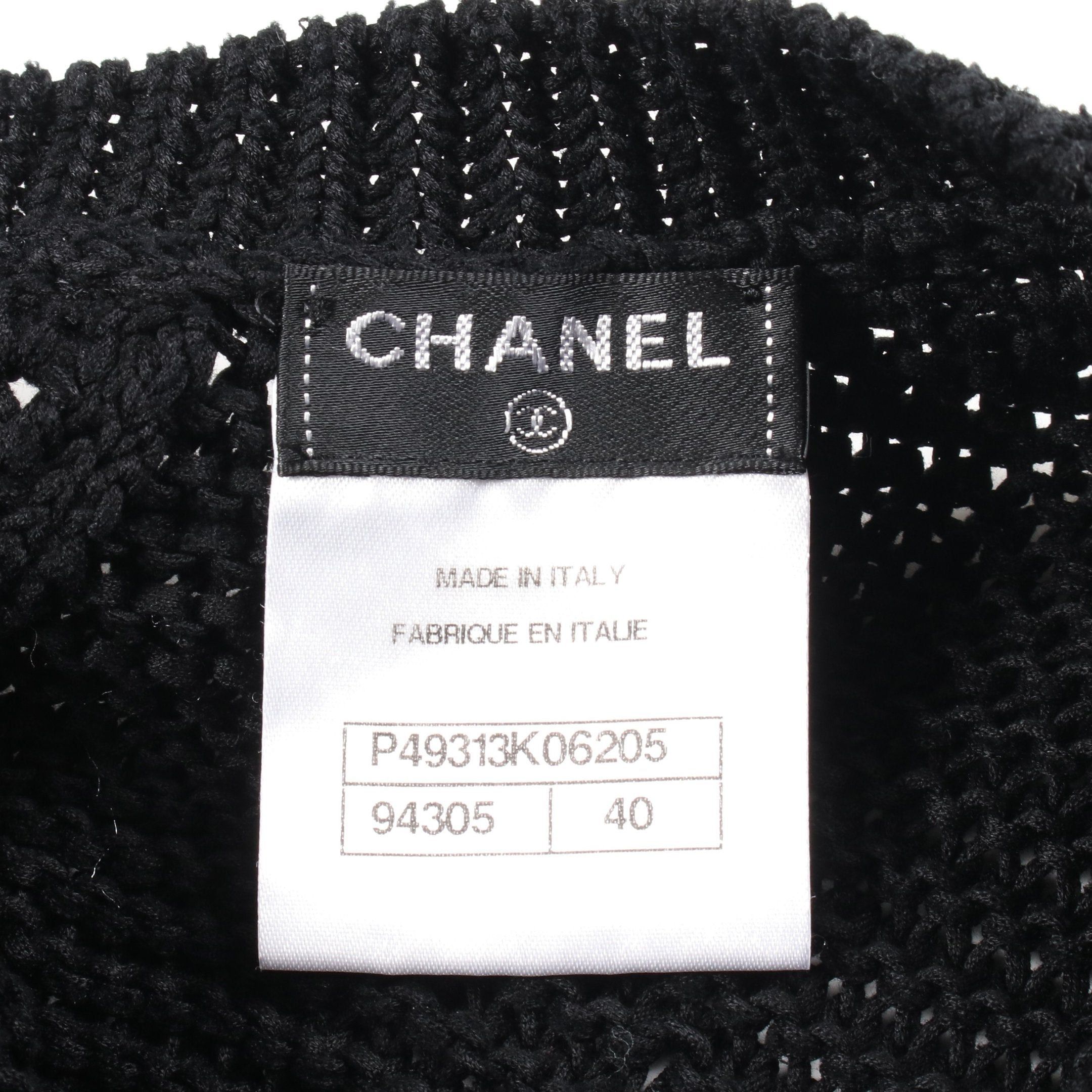 Chanel Chanel Knit Dress Cotton Black Size ONE SIZE - 3 Thumbnail