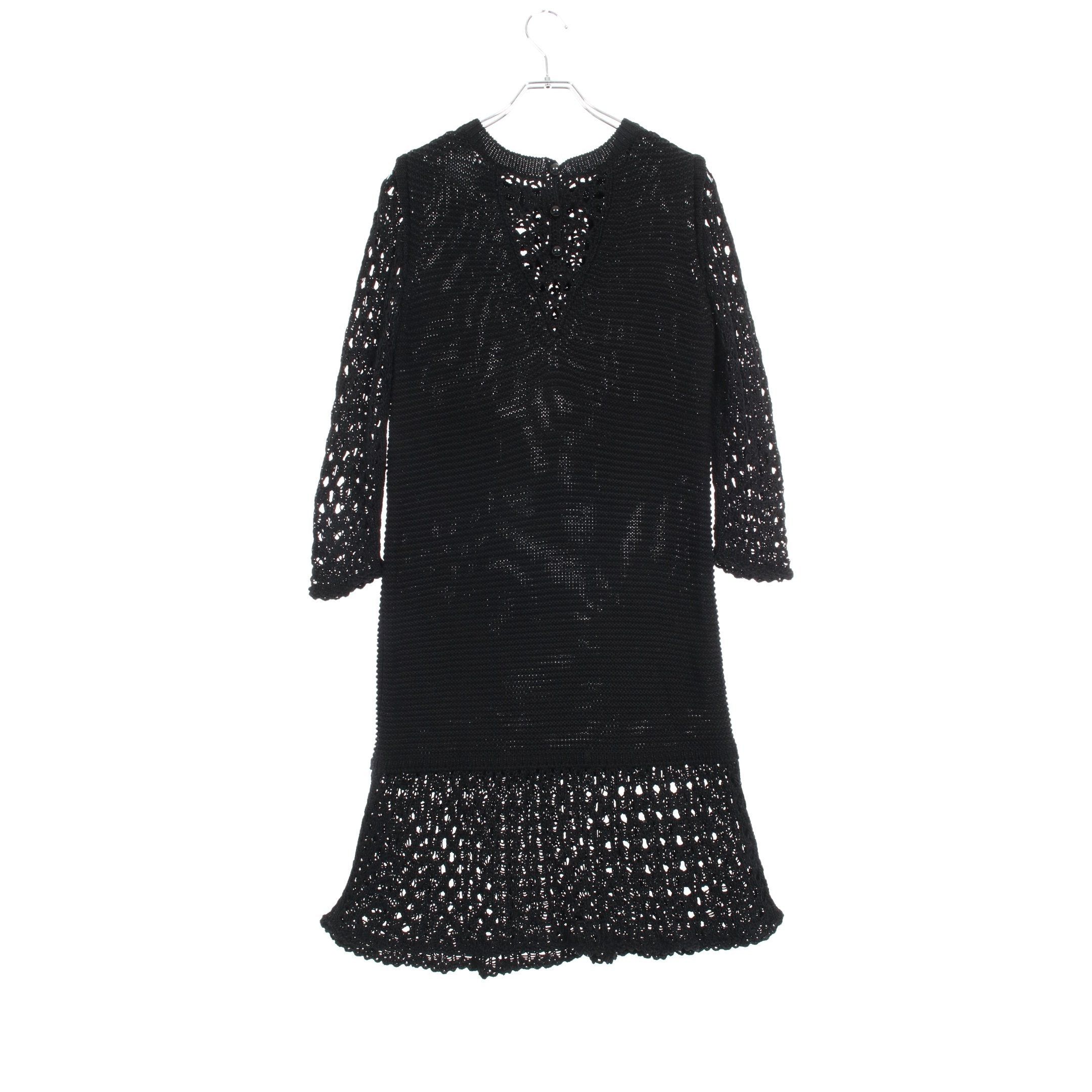 Chanel Chanel Knit Dress Cotton Black Size ONE SIZE - 2 Thumbnail