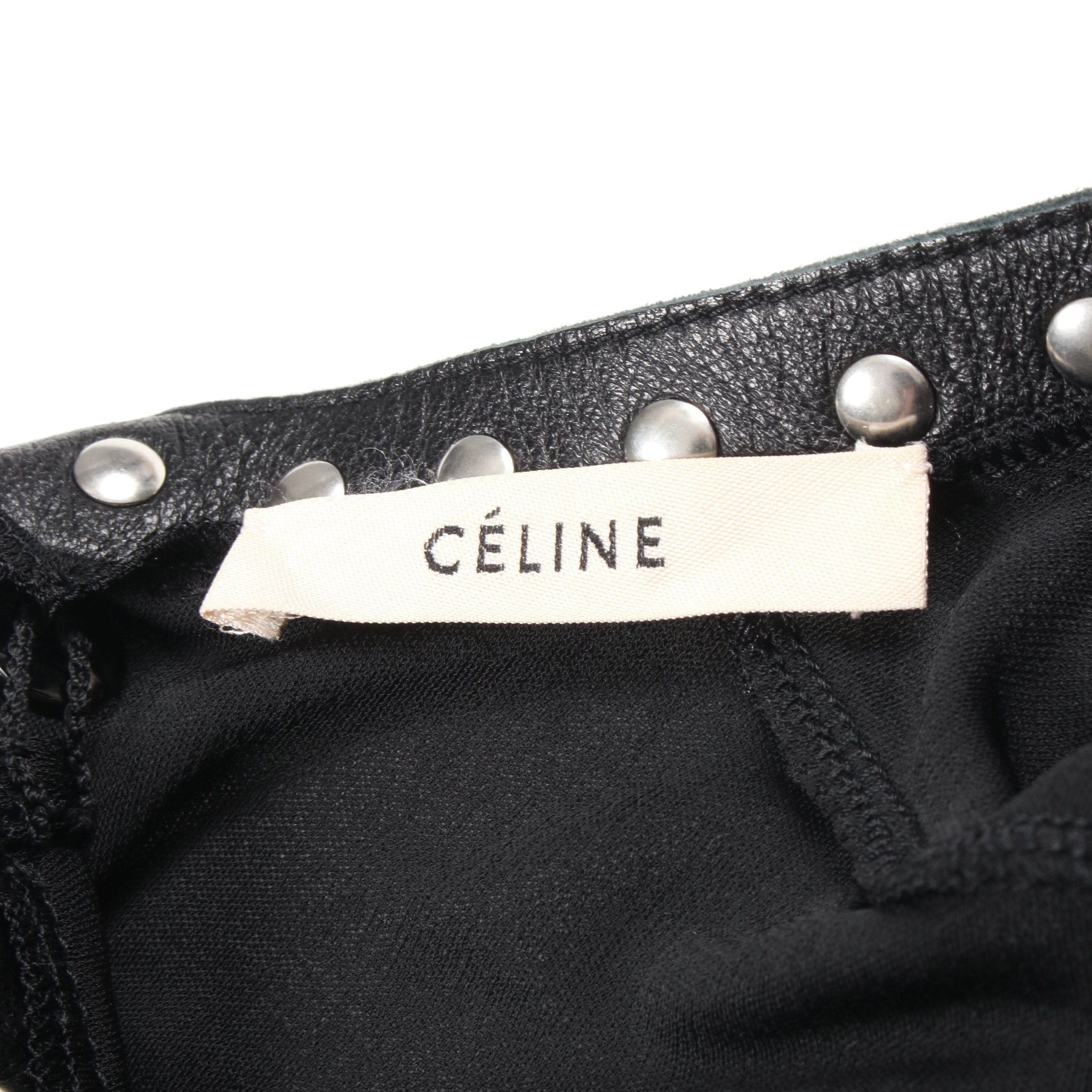 Celine Celine One Piece Lamb Leather Black Studs Size ONE SIZE - 3 Thumbnail