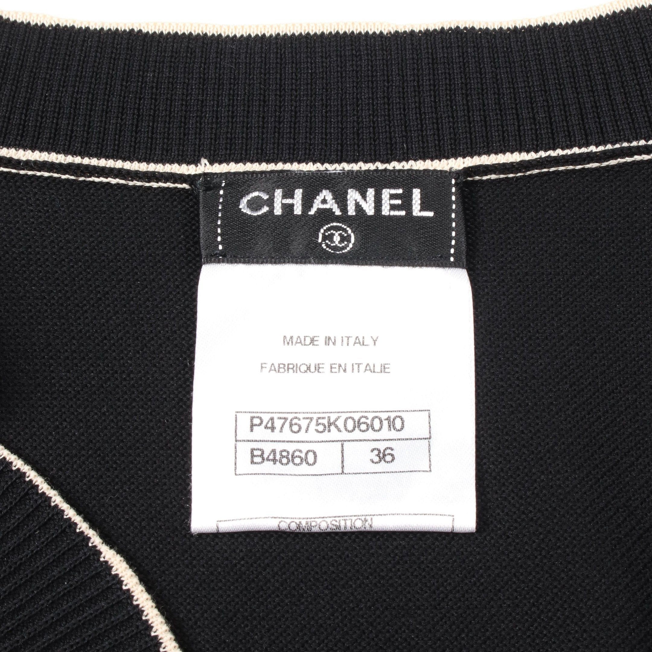Chanel Chanel One Piece Cotton Black Off White Size ONE SIZE - 3 Thumbnail