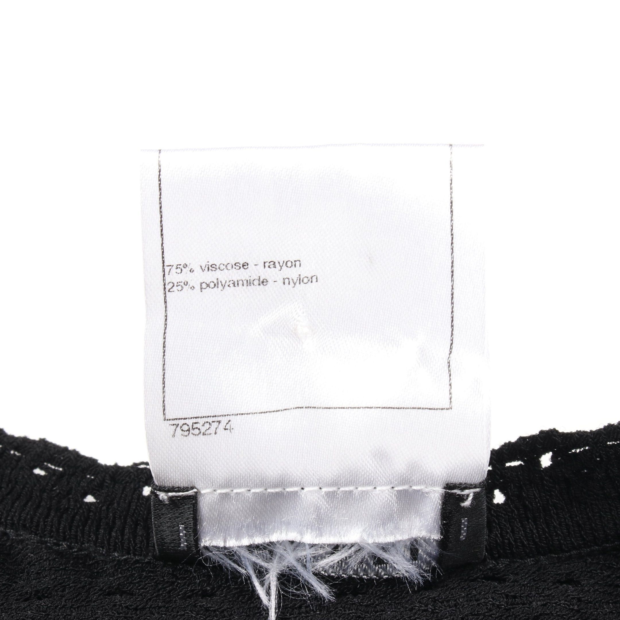 Chanel Chanel Knit Dress No Sleeve Rayon Black Color-Block Size ONE SIZE - 4 Thumbnail