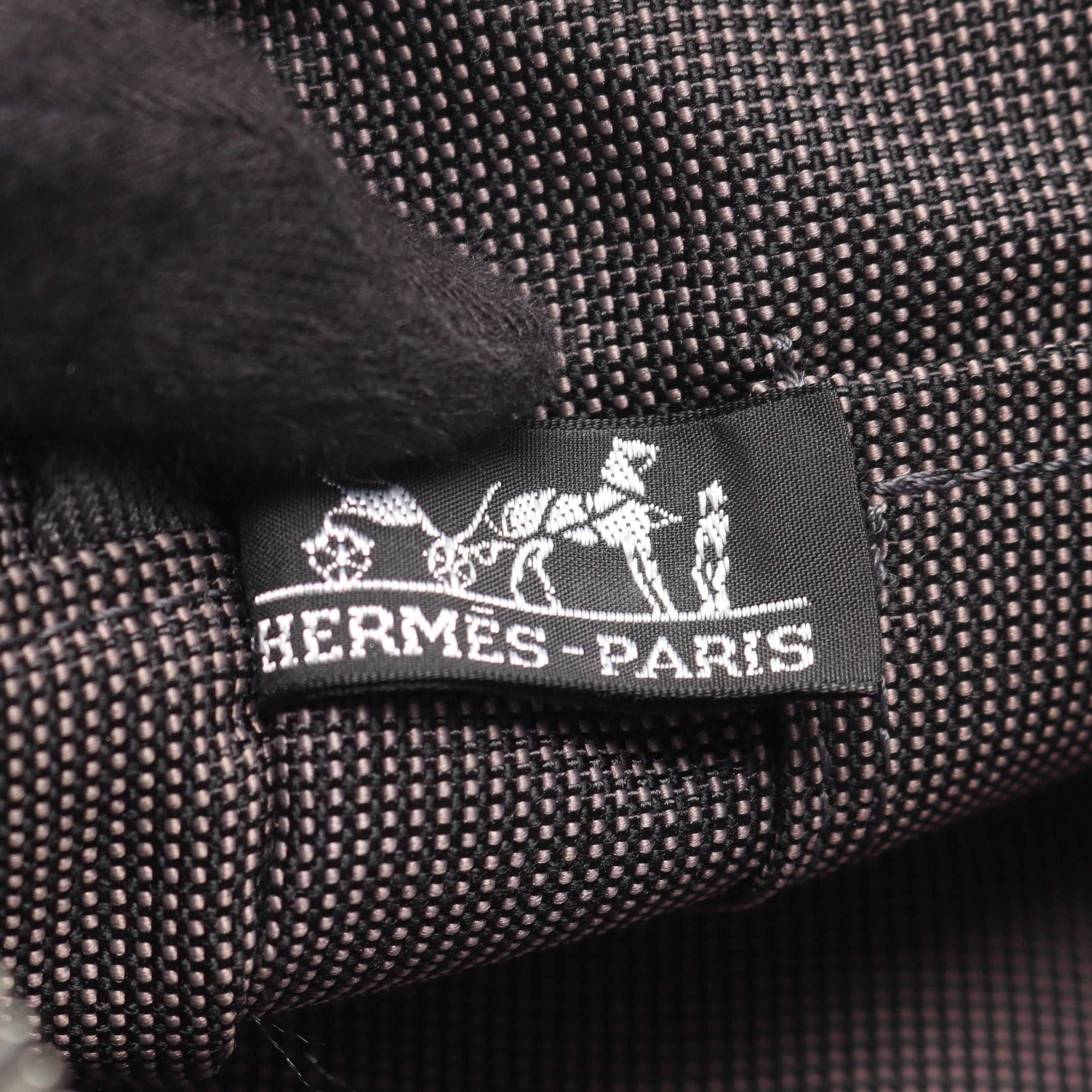 Hermes Hermes Yell Line Ado Mm Backpack Rucksack Nylon Canvas Dark Gray Silver Hardware Size ONE SIZE - 4 Thumbnail