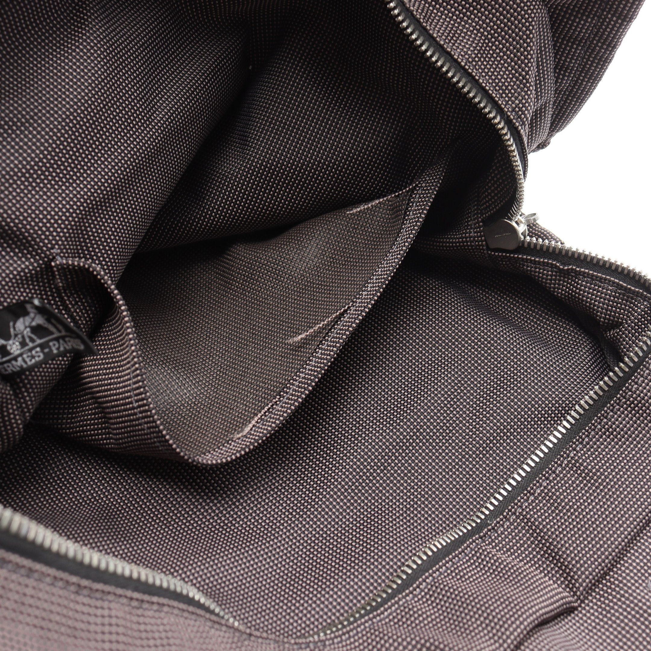 Hermes Hermes Yell Line Ado Mm Backpack Rucksack Nylon Canvas Dark Gray Silver Hardware Size ONE SIZE - 5 Thumbnail