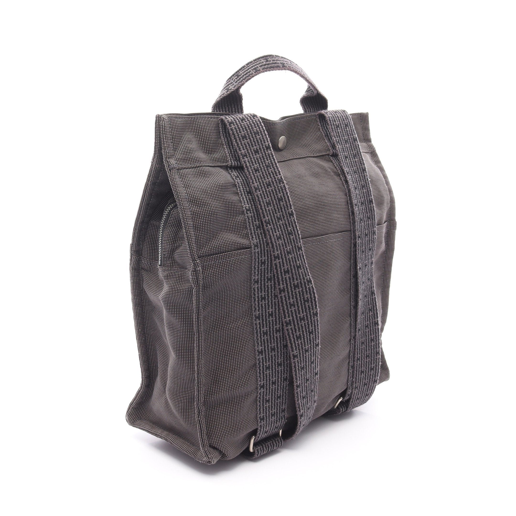 Hermes Hermes Yell Line Ado Mm Backpack Rucksack Nylon Canvas Dark Gray Silver Hardware Size ONE SIZE - 2 Thumbnail