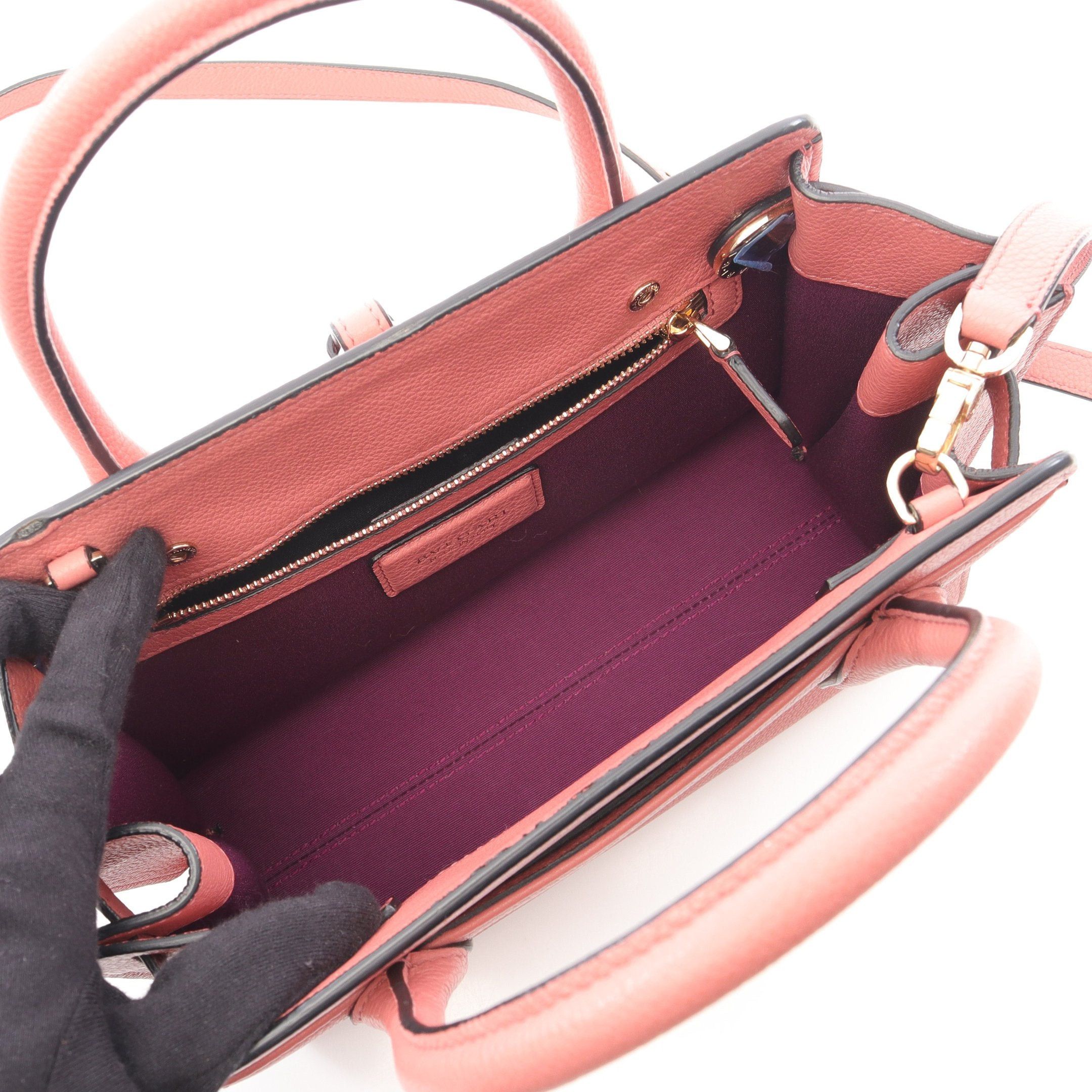 Bvlgari Bvlgari Bulgari Aruba Handbag Leather Pink Size ONE SIZE - 3 Thumbnail