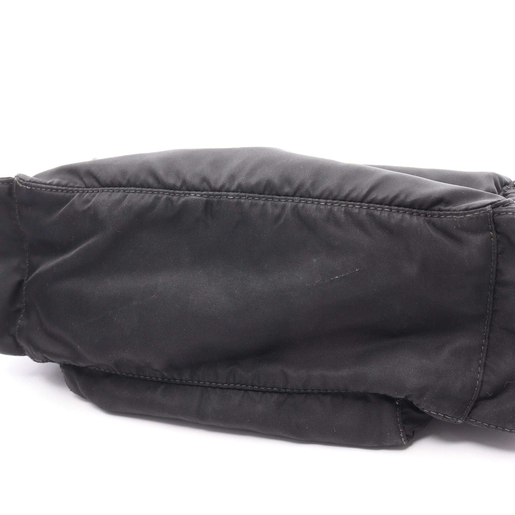 Prada Prada Tessuto Calf Shoulder Bag Nylon Leather Black Size ONE SIZE - 10 Thumbnail