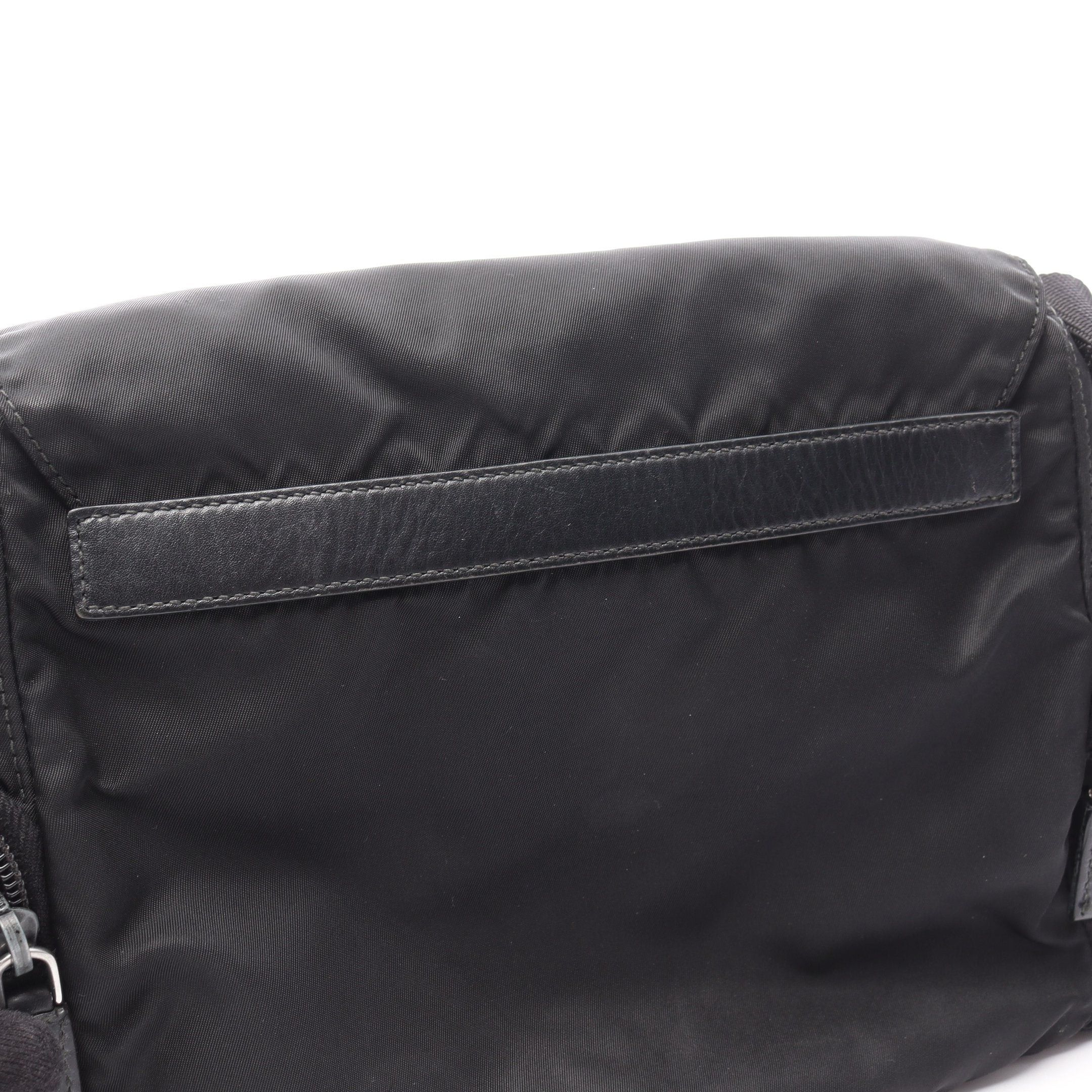 Prada Prada Tessuto Calf Shoulder Bag Nylon Leather Black Size ONE SIZE - 11 Thumbnail