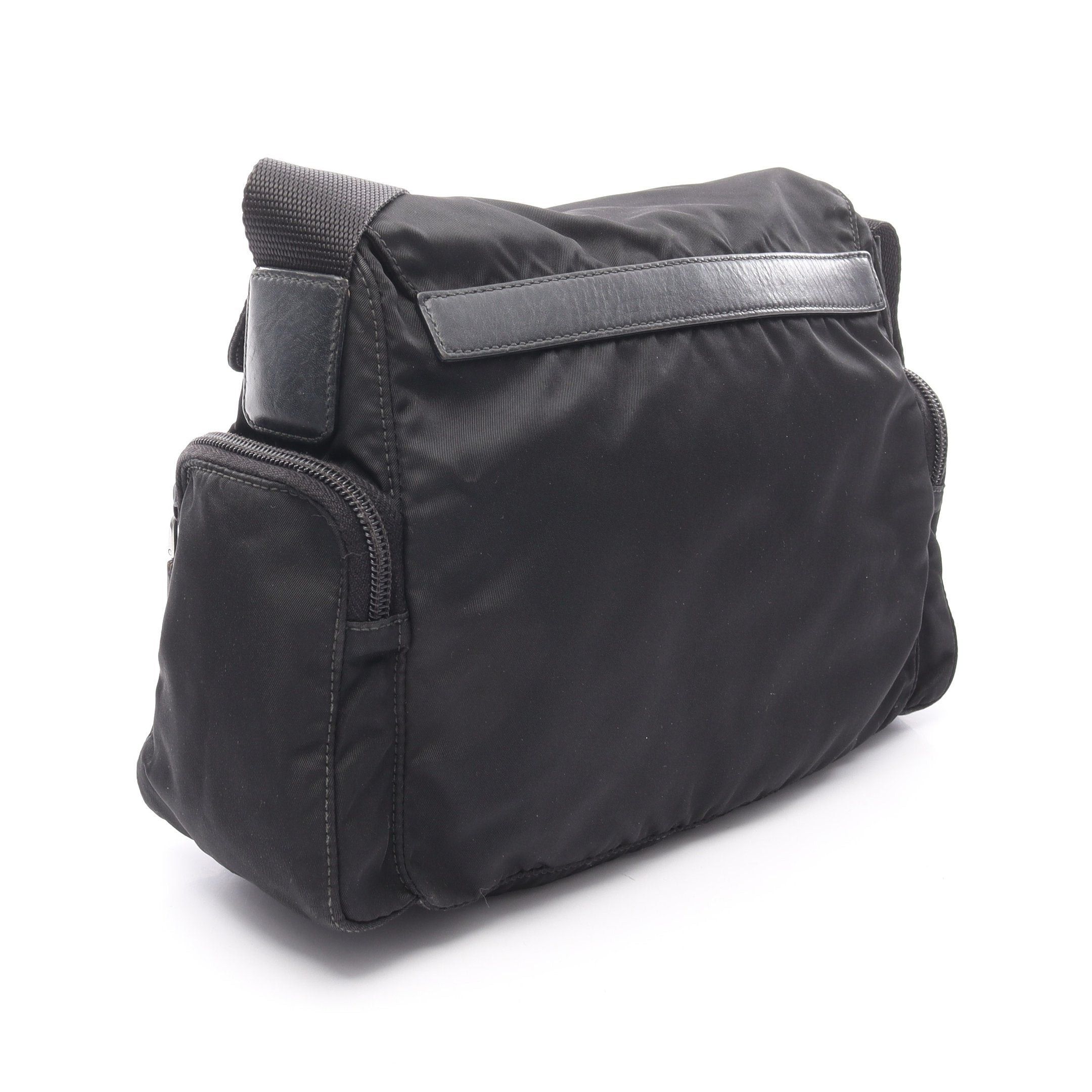 Prada Prada Tessuto Calf Shoulder Bag Nylon Leather Black Size ONE SIZE - 2 Thumbnail