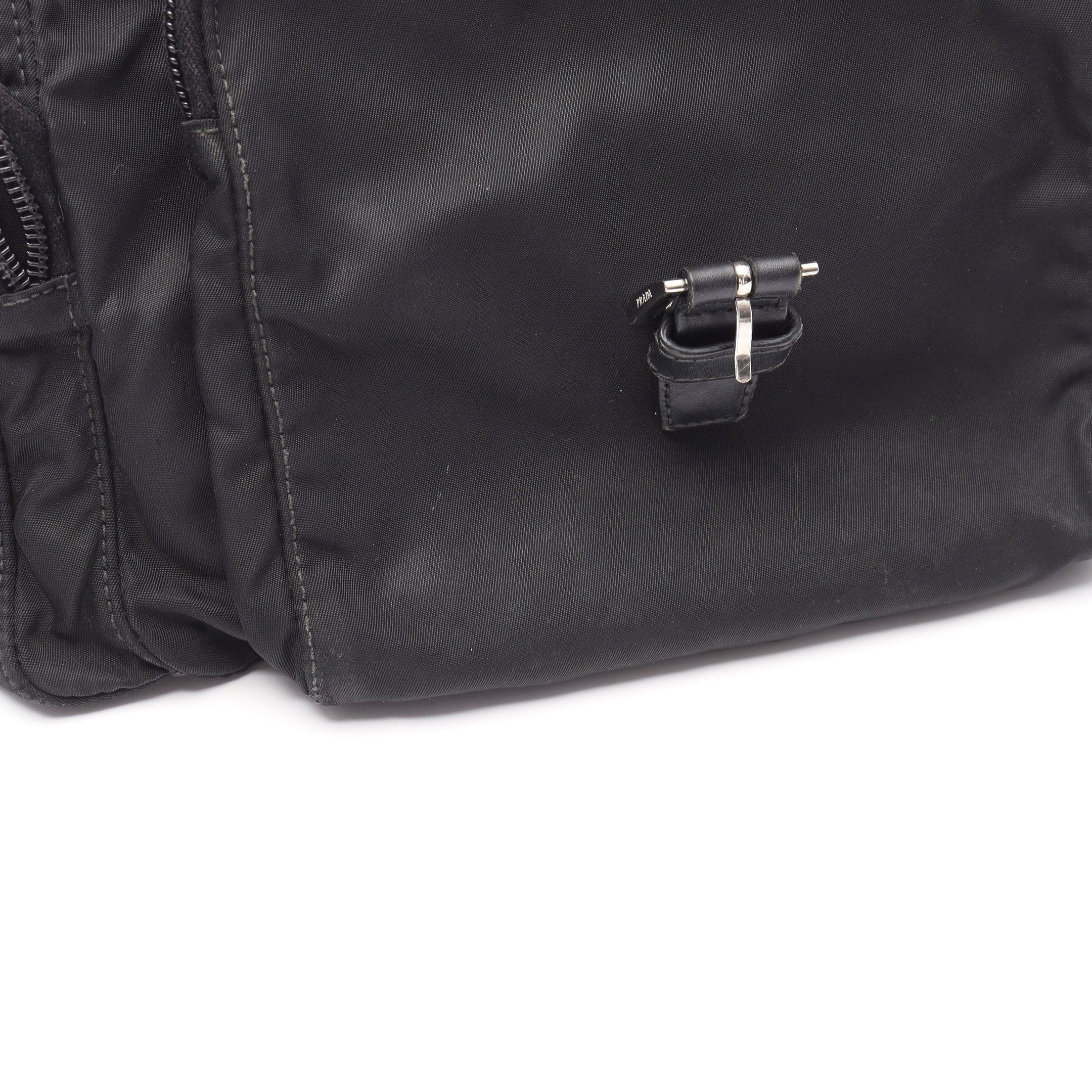 Prada Prada Tessuto Calf Shoulder Bag Nylon Leather Black Size ONE SIZE - 8 Thumbnail
