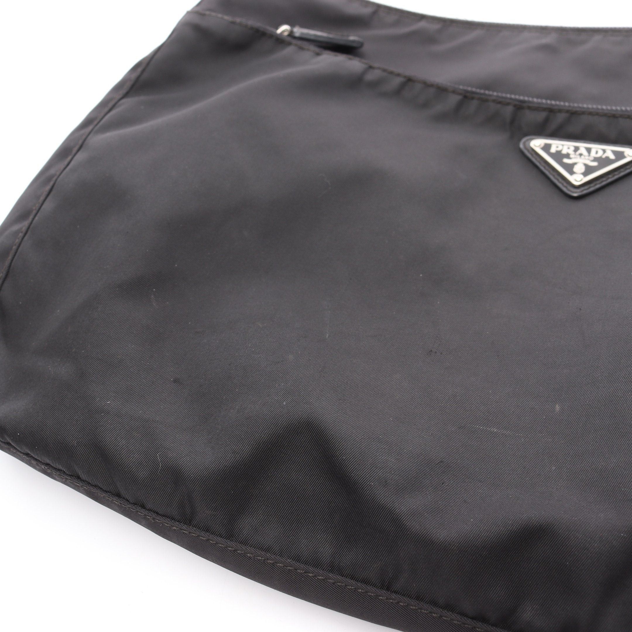 Prada Prada Re-Nylon Shoulder Bag Nylon Leather Black Prada Logo Plate Size ONE SIZE - 10 Thumbnail