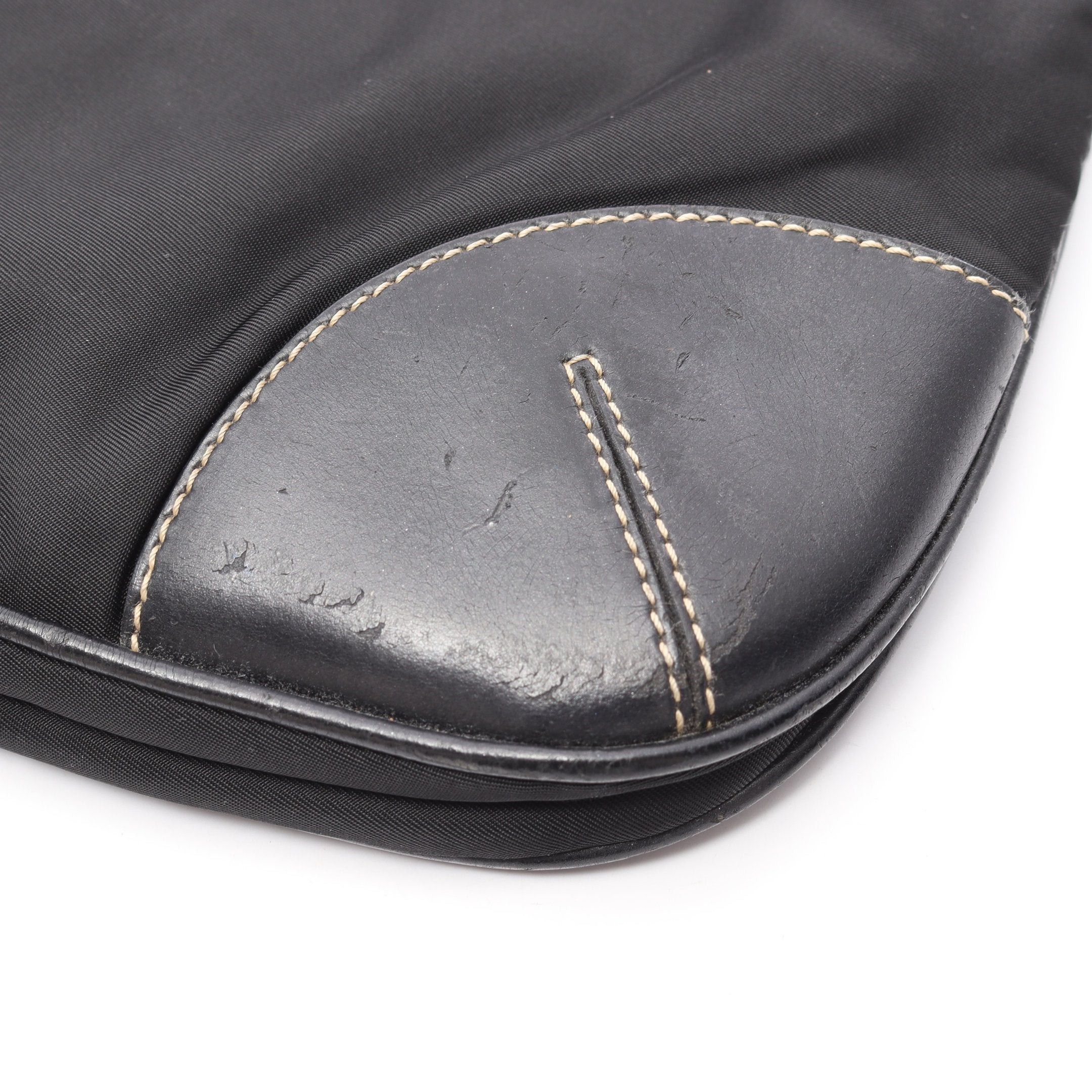 Prada Prada Shoulder Bag Nylon Leather Black Prada Logo Plate Size ONE SIZE - 8 Thumbnail