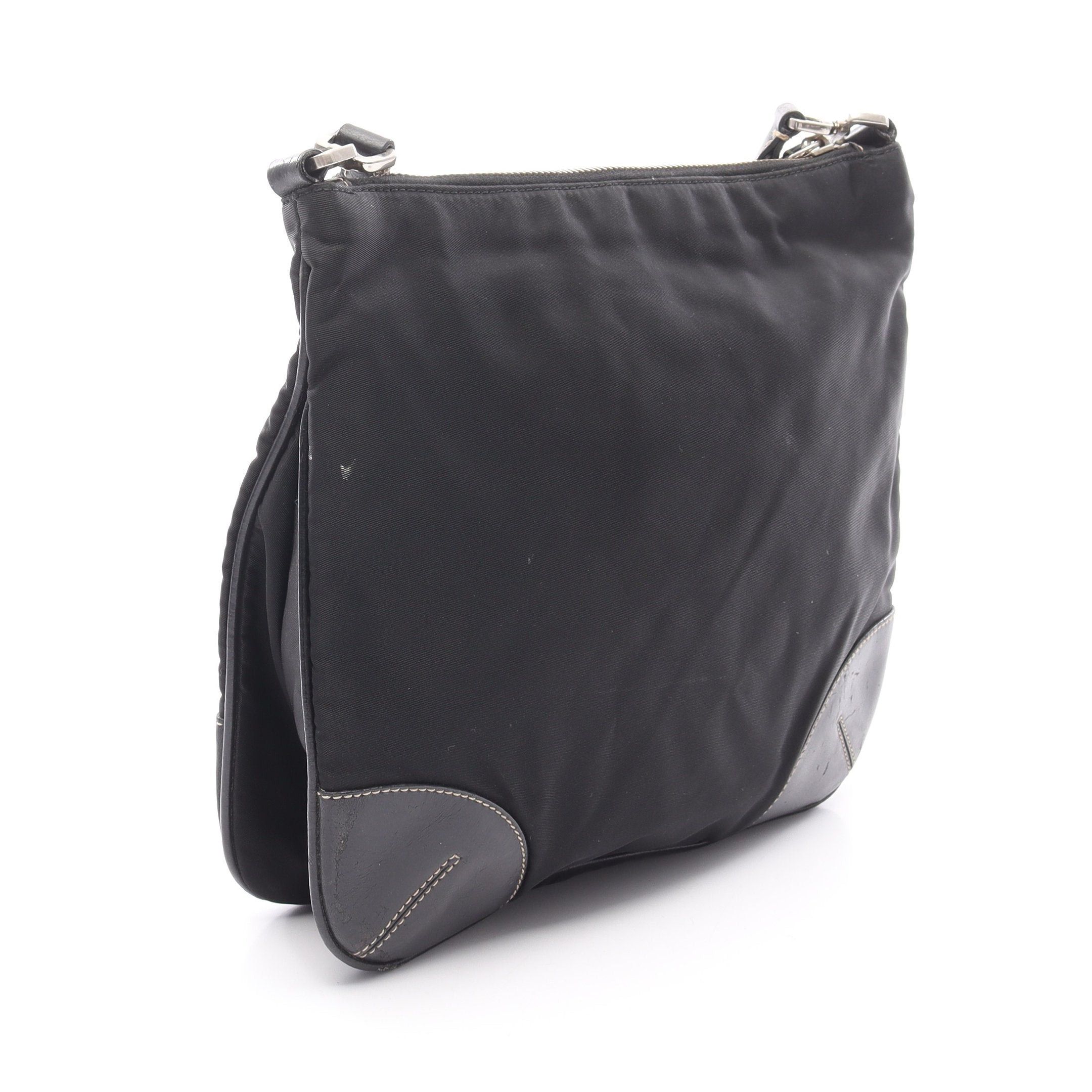 Prada Prada Shoulder Bag Nylon Leather Black Prada Logo Plate Size ONE SIZE - 2 Thumbnail