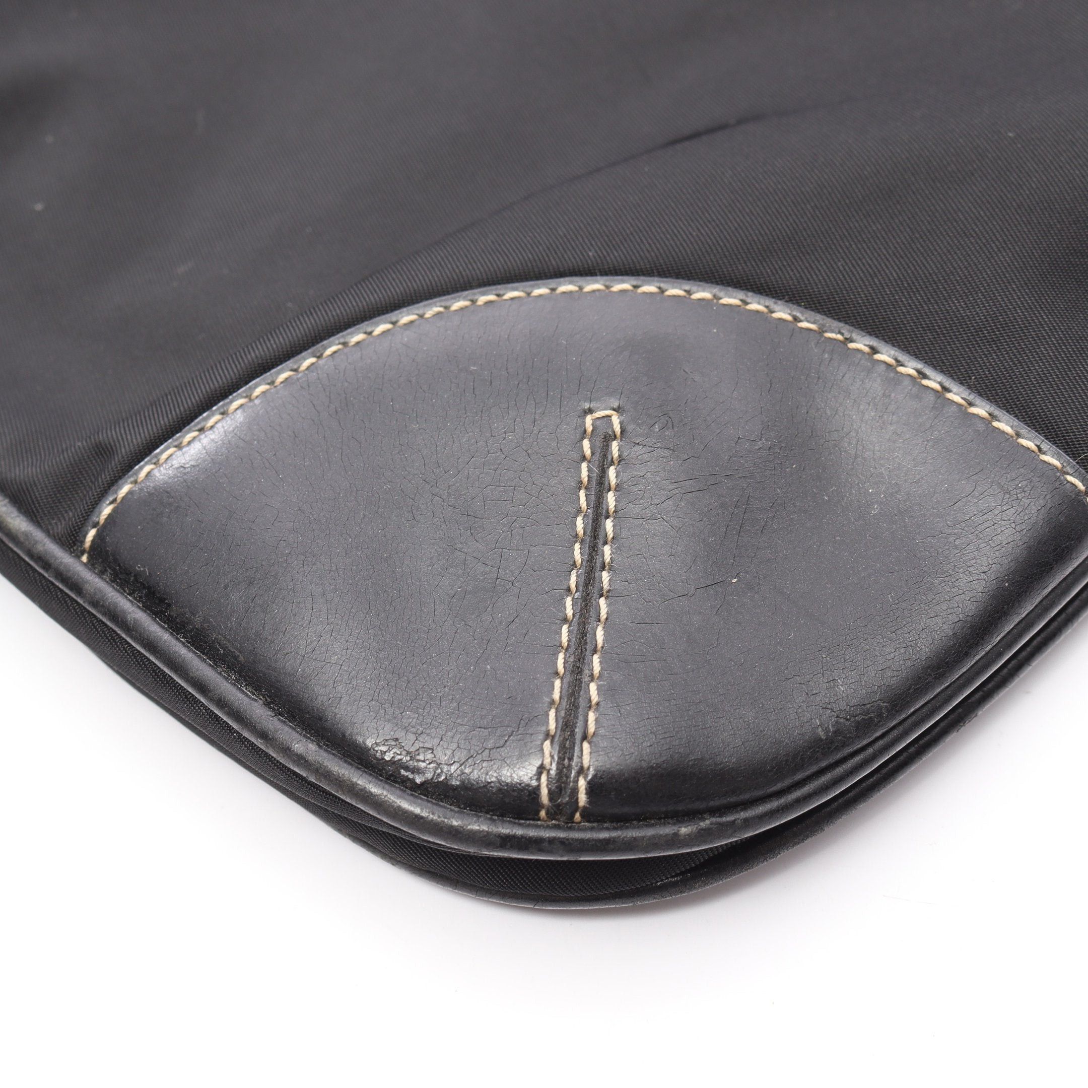 Prada Prada Shoulder Bag Nylon Leather Black Prada Logo Plate Size ONE SIZE - 6 Thumbnail