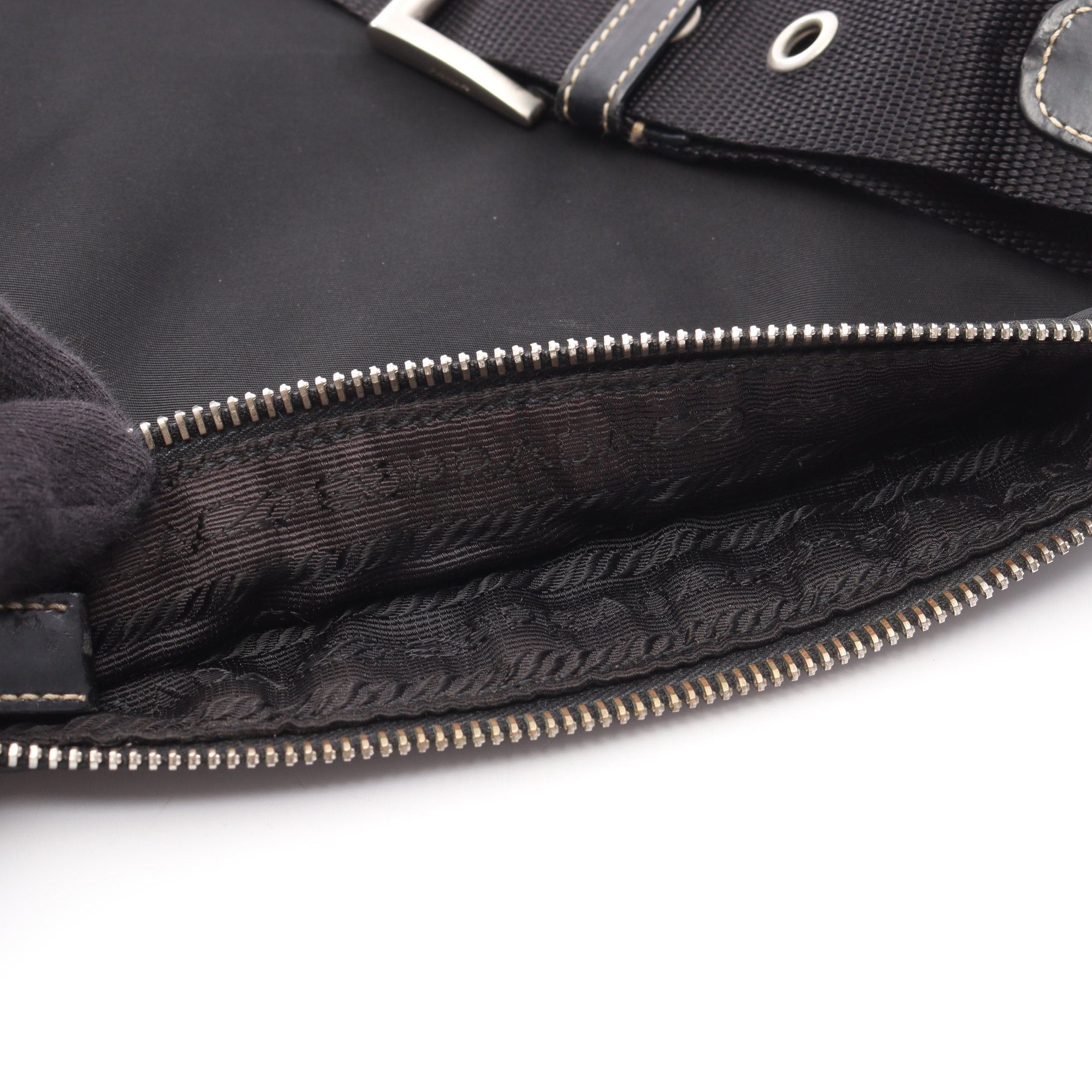 Prada Prada Shoulder Bag Nylon Leather Black Prada Logo Plate Size ONE SIZE - 5 Thumbnail