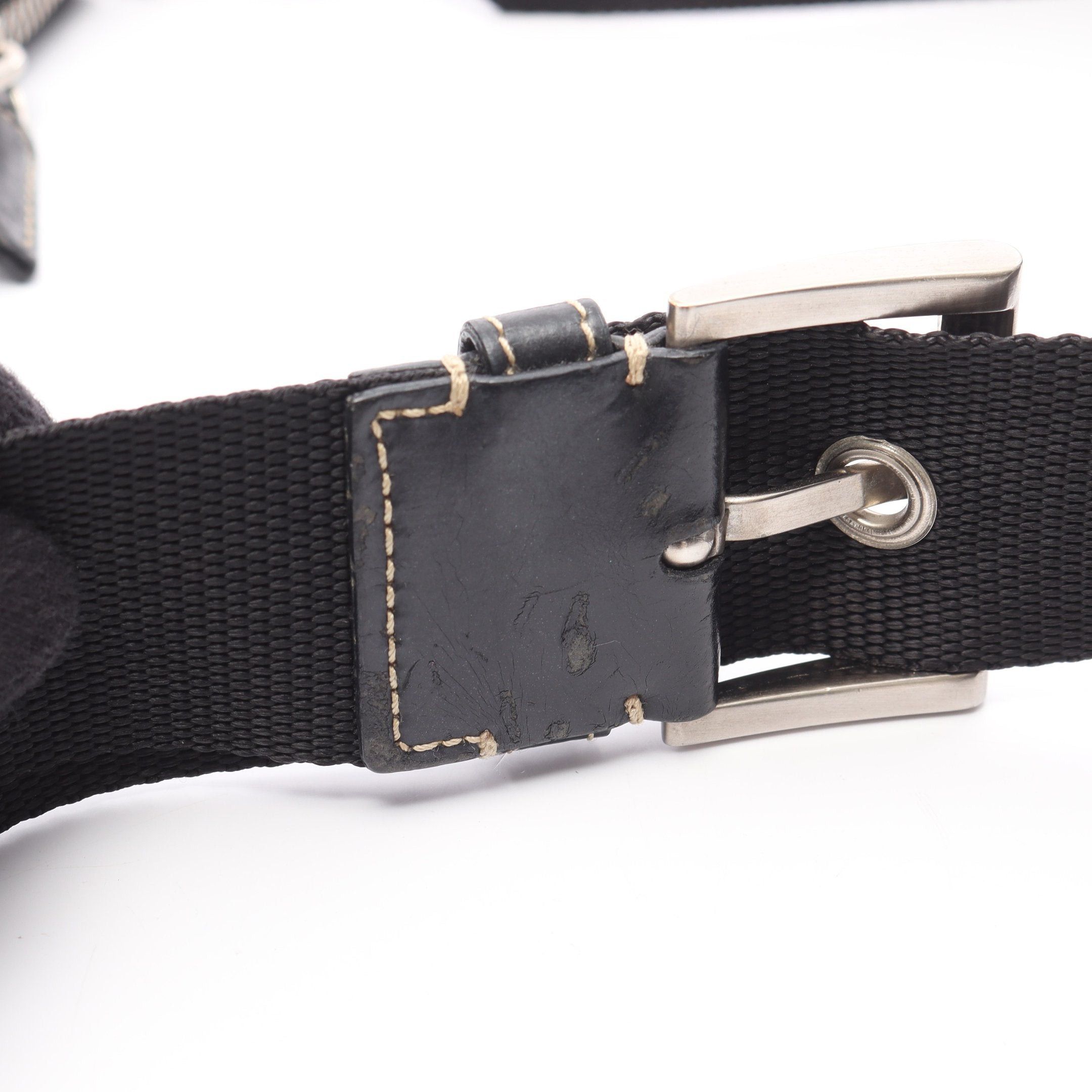 Prada Prada Shoulder Bag Nylon Leather Black Prada Logo Plate Size ONE SIZE - 14 Thumbnail