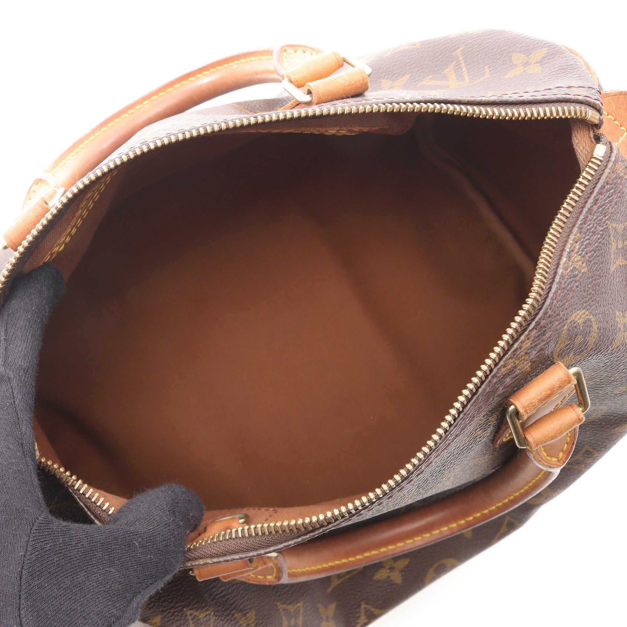 Louis Vuitton Louis Vuitton Speedy 30 Monogram Handbag Leather Brown Size ONE SIZE - 3 Thumbnail
