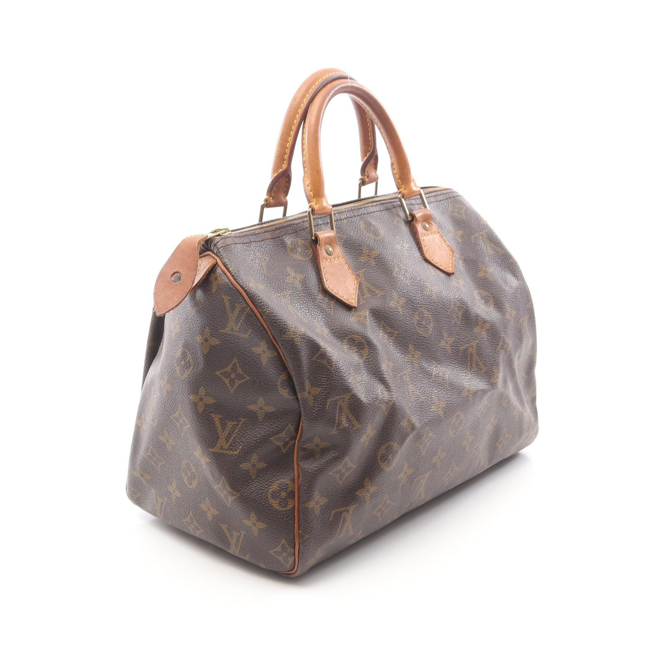 Louis Vuitton Louis Vuitton Speedy 30 Monogram Handbag Leather Brown Size ONE SIZE - 2 Thumbnail