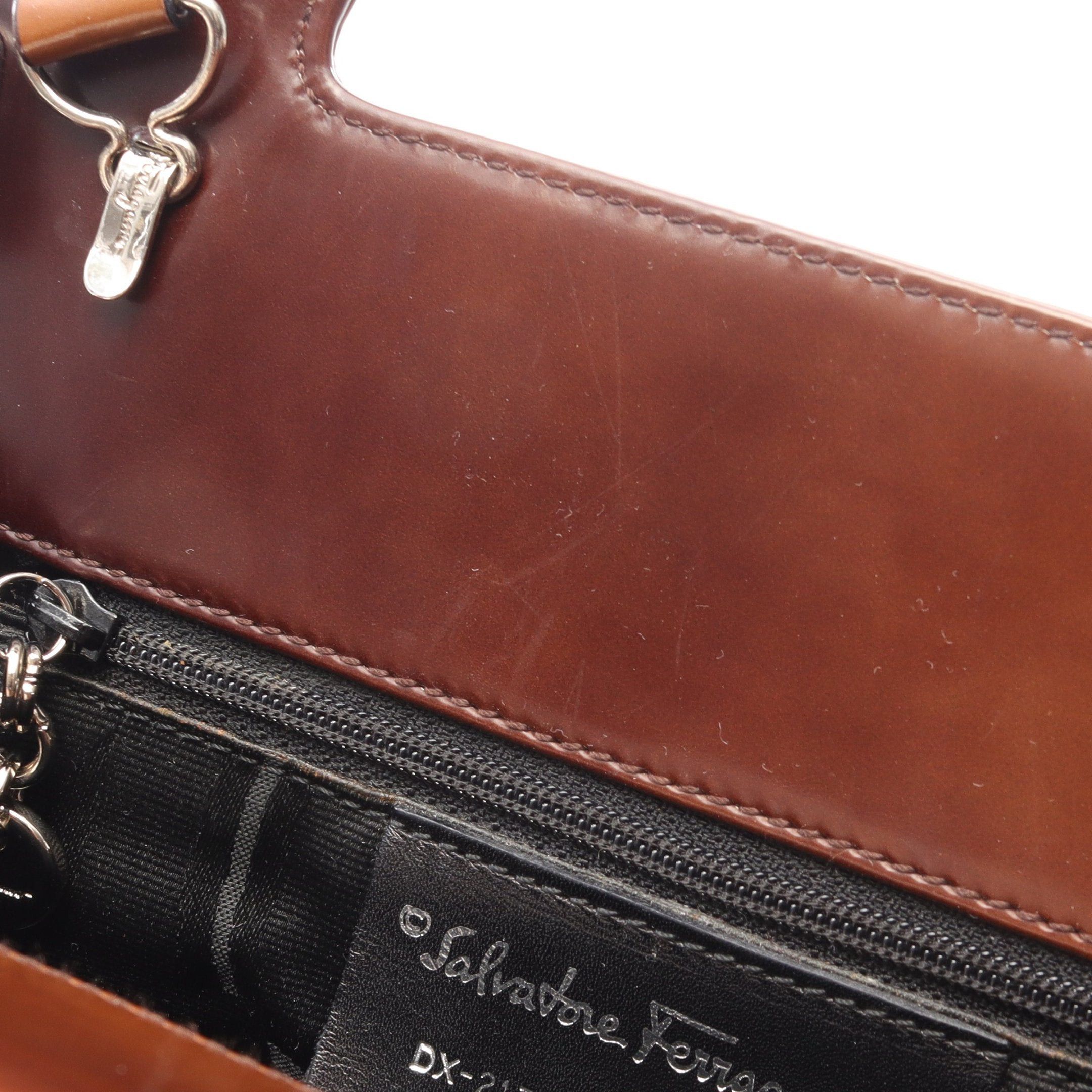 Salvatore Ferragamo Salvatore Ferragamo Handbag Leather Brown Size ONE SIZE - 8 Thumbnail