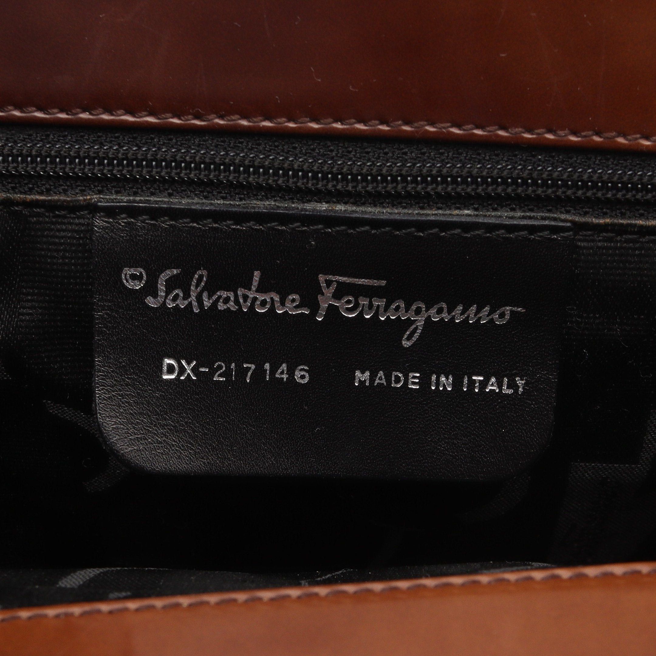 Salvatore Ferragamo Salvatore Ferragamo Handbag Leather Brown Size ONE SIZE - 4 Thumbnail
