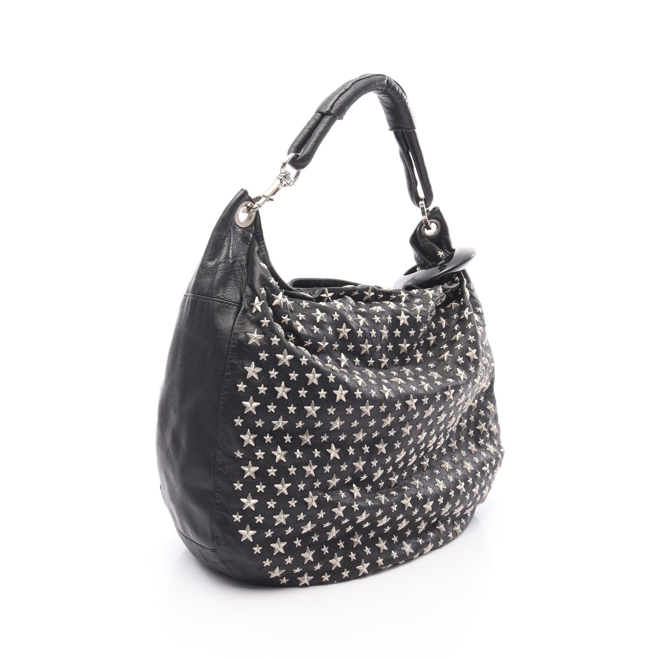 Jimmy Choo Jimmy Choo Sky Bag One Shoulder Leather Black Star Studs Size ONE SIZE - 2 Thumbnail
