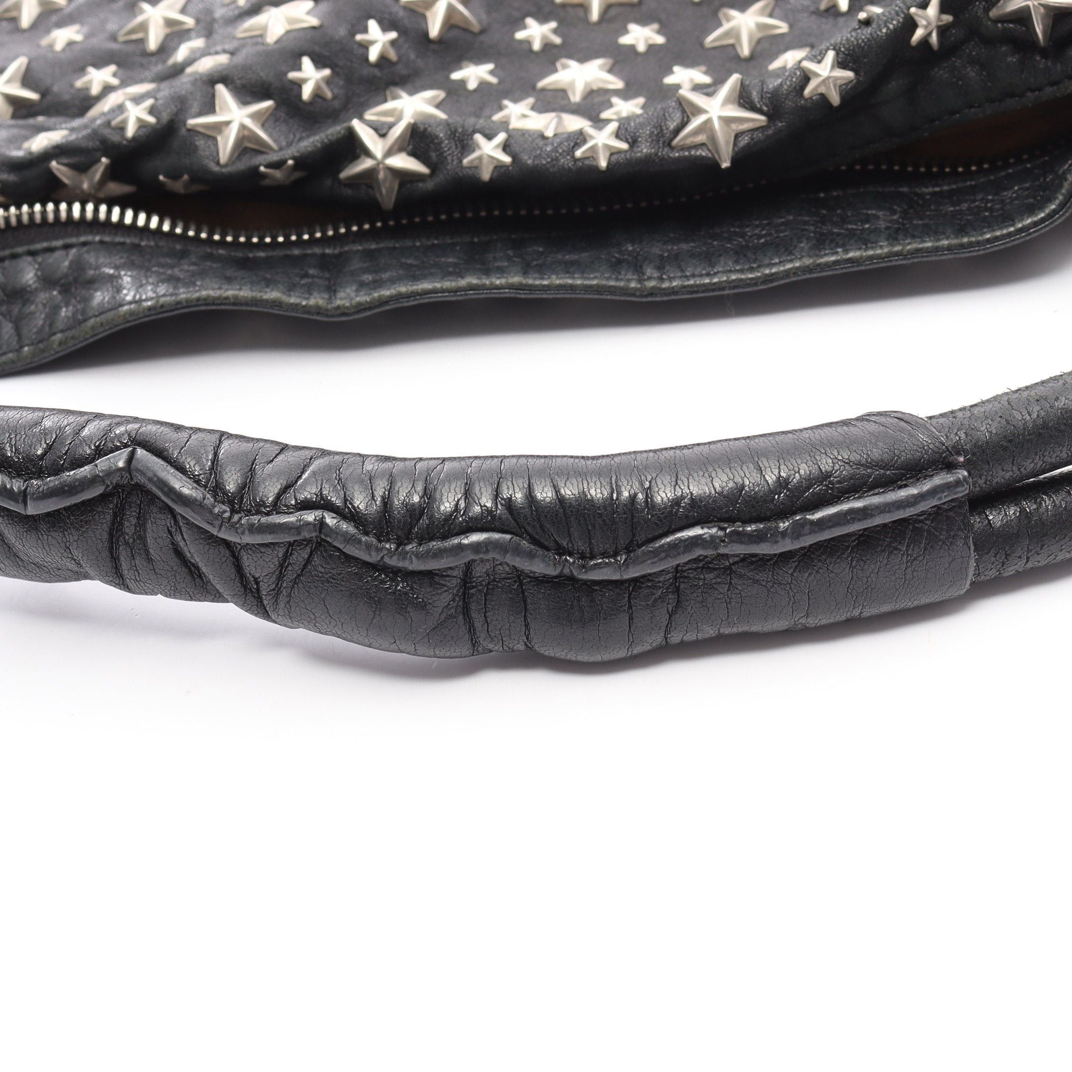 Jimmy Choo Jimmy Choo Sky Bag One Shoulder Leather Black Star Studs Size ONE SIZE - 8 Thumbnail